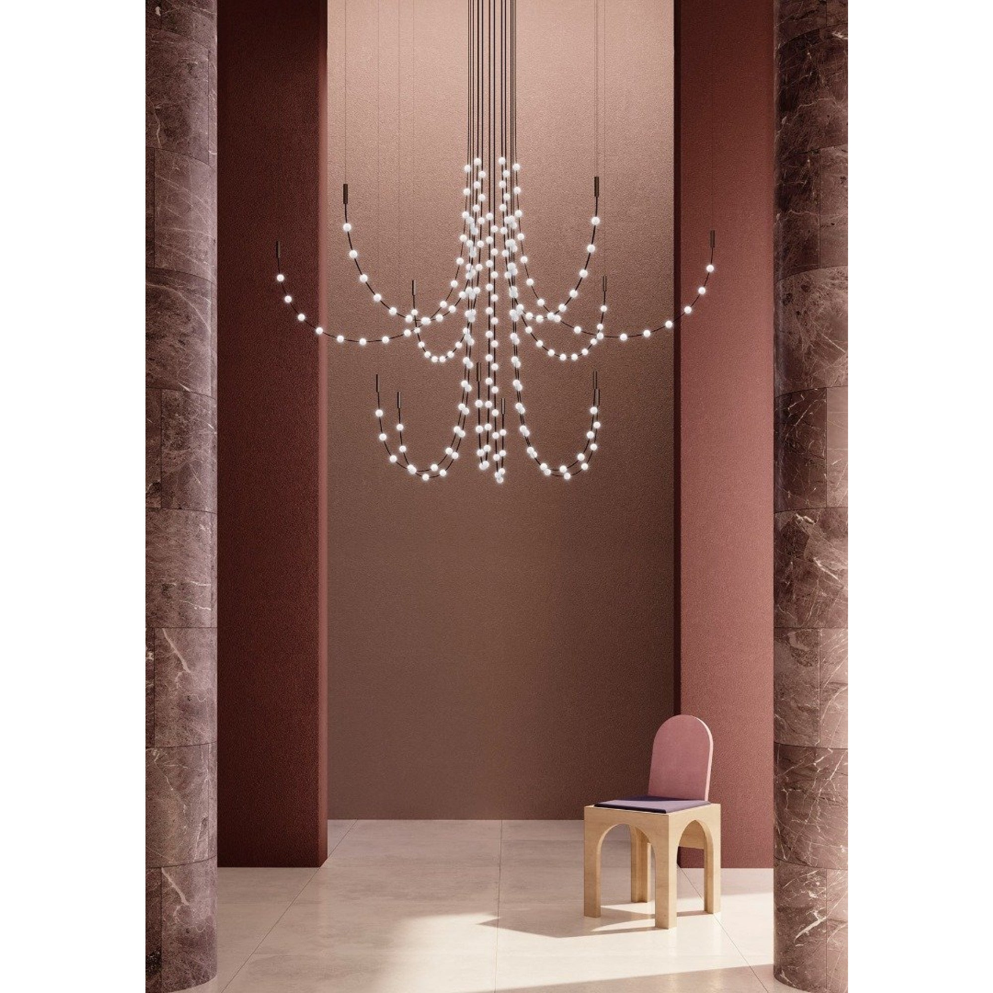 Multidot Chandelier-Neutral Decor