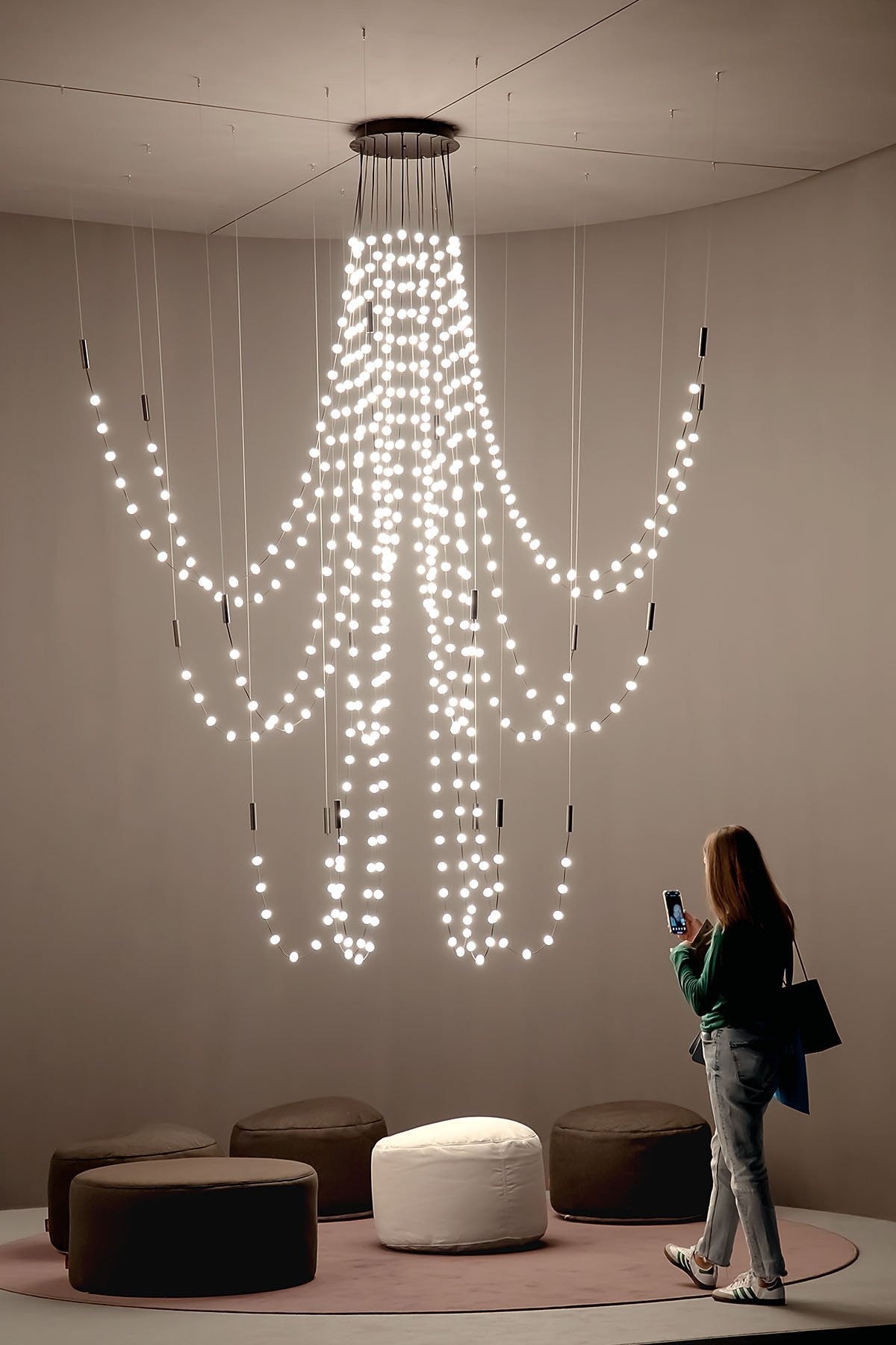 Multidot Chandelier-Neutral Decor