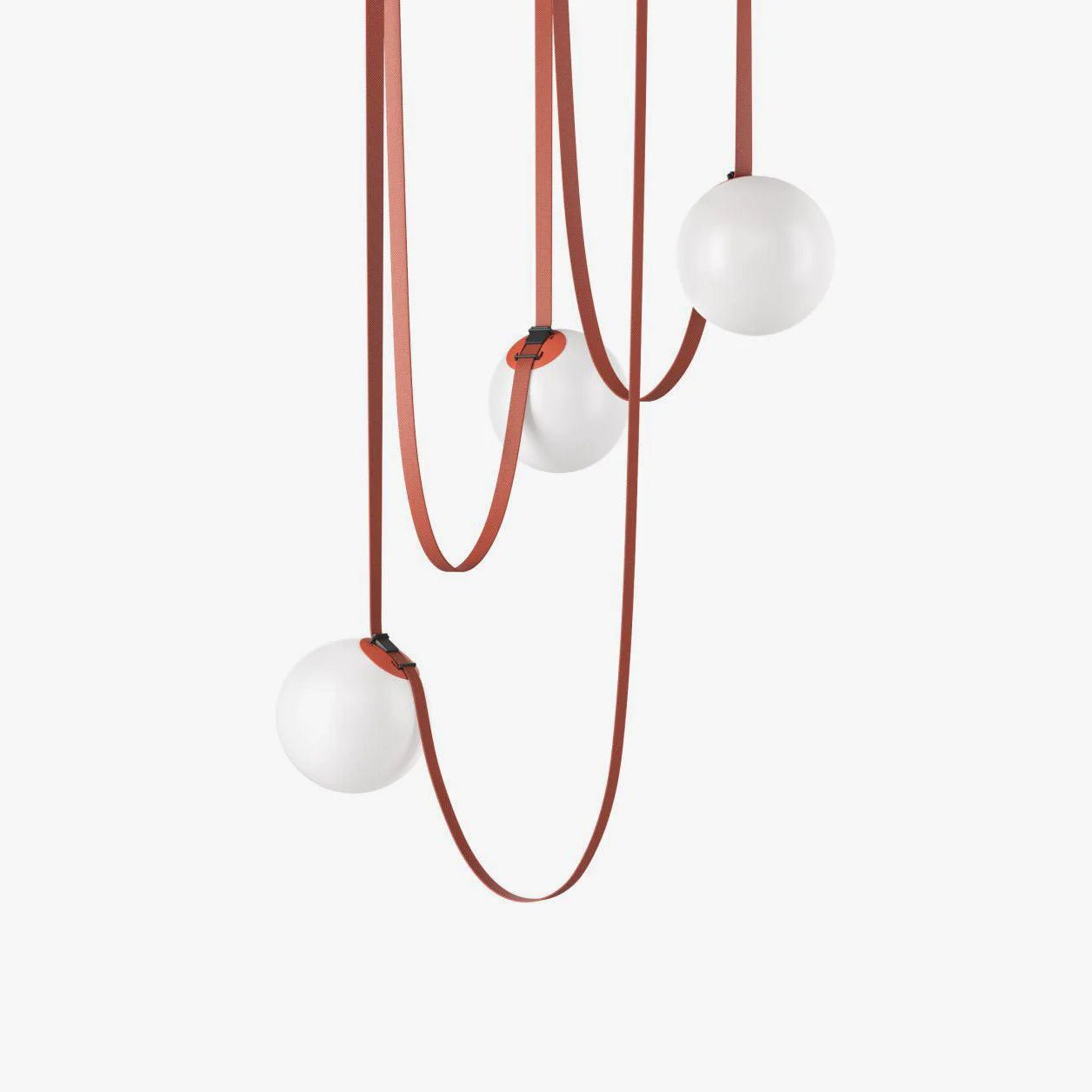 Lustra Pendant Lamp Leather Belt Glass-Neutral Decor
