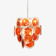 Eixor Chandelier Murano Orange Glass-Neutral Decor