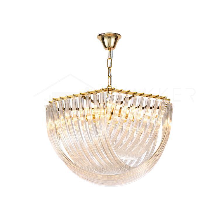 Sylnen Chandelier Clear Curved Tiered-Neutral Decor