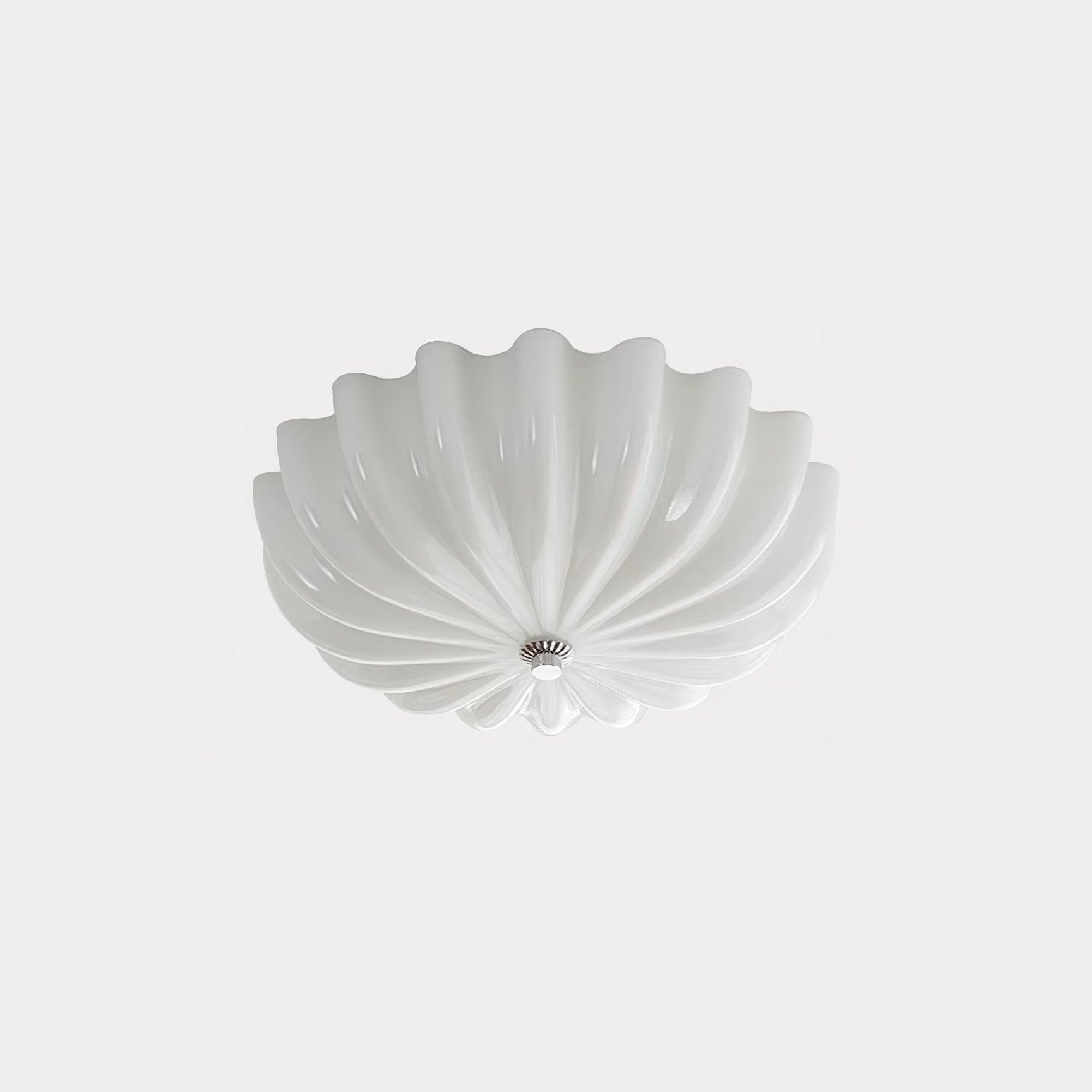 Urelis Ceiling Lamp Murano Blown Glass Shell Inspired-Neutral Decor
