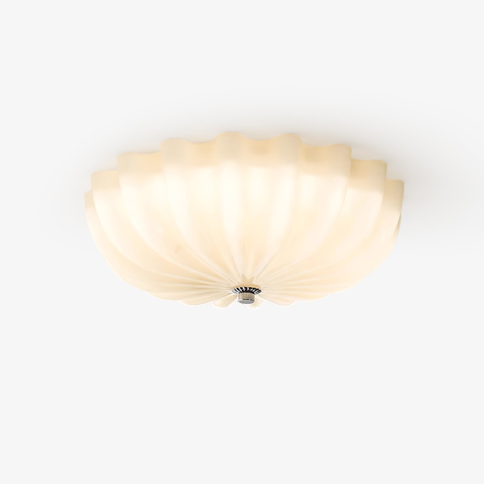 Urelis Ceiling Lamp Murano Blown Glass Shell Inspired-Neutral Decor