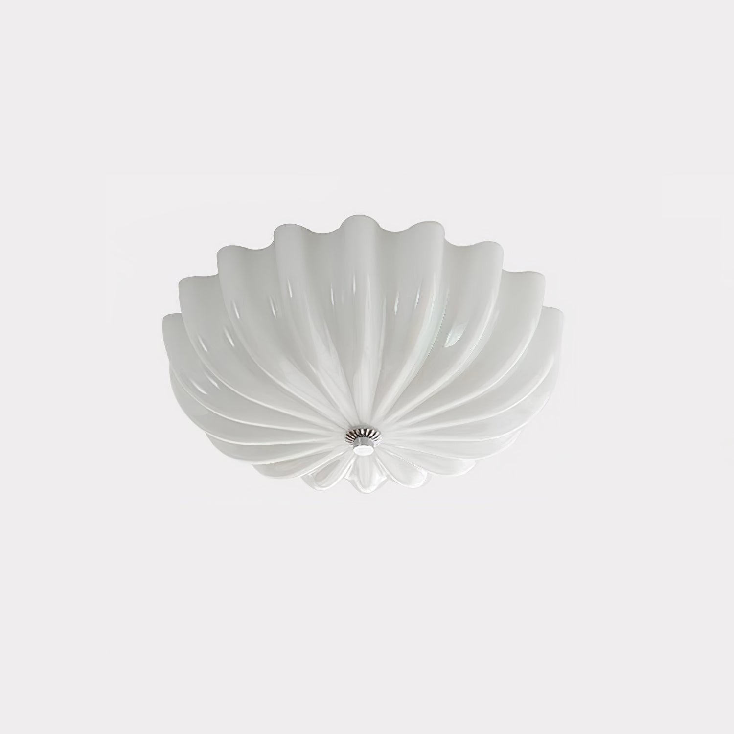 Urelis Ceiling Lamp Murano Blown Glass Shell Inspired-Neutral Decor