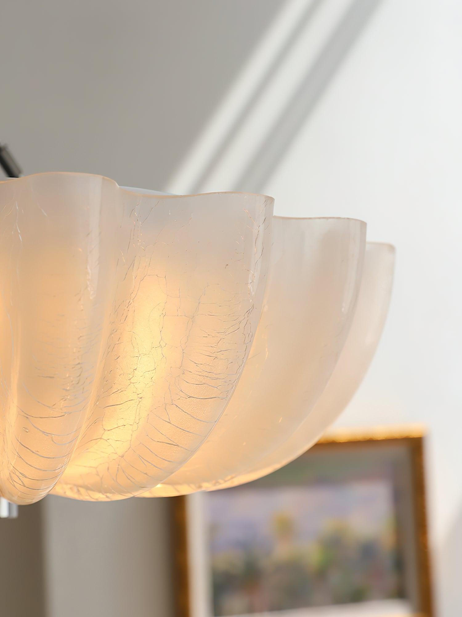 Urelis Ceiling Lamp Murano Blown Glass Shell Inspired-Neutral Decor