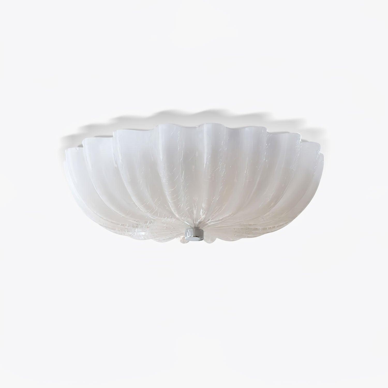 Urelis Ceiling Lamp Murano Blown Glass Shell Inspired-Neutral Decor
