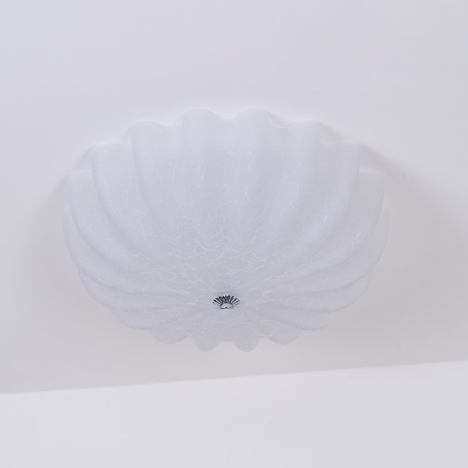 Urelis Ceiling Lamp Murano Blown Glass Shell Inspired-Neutral Decor
