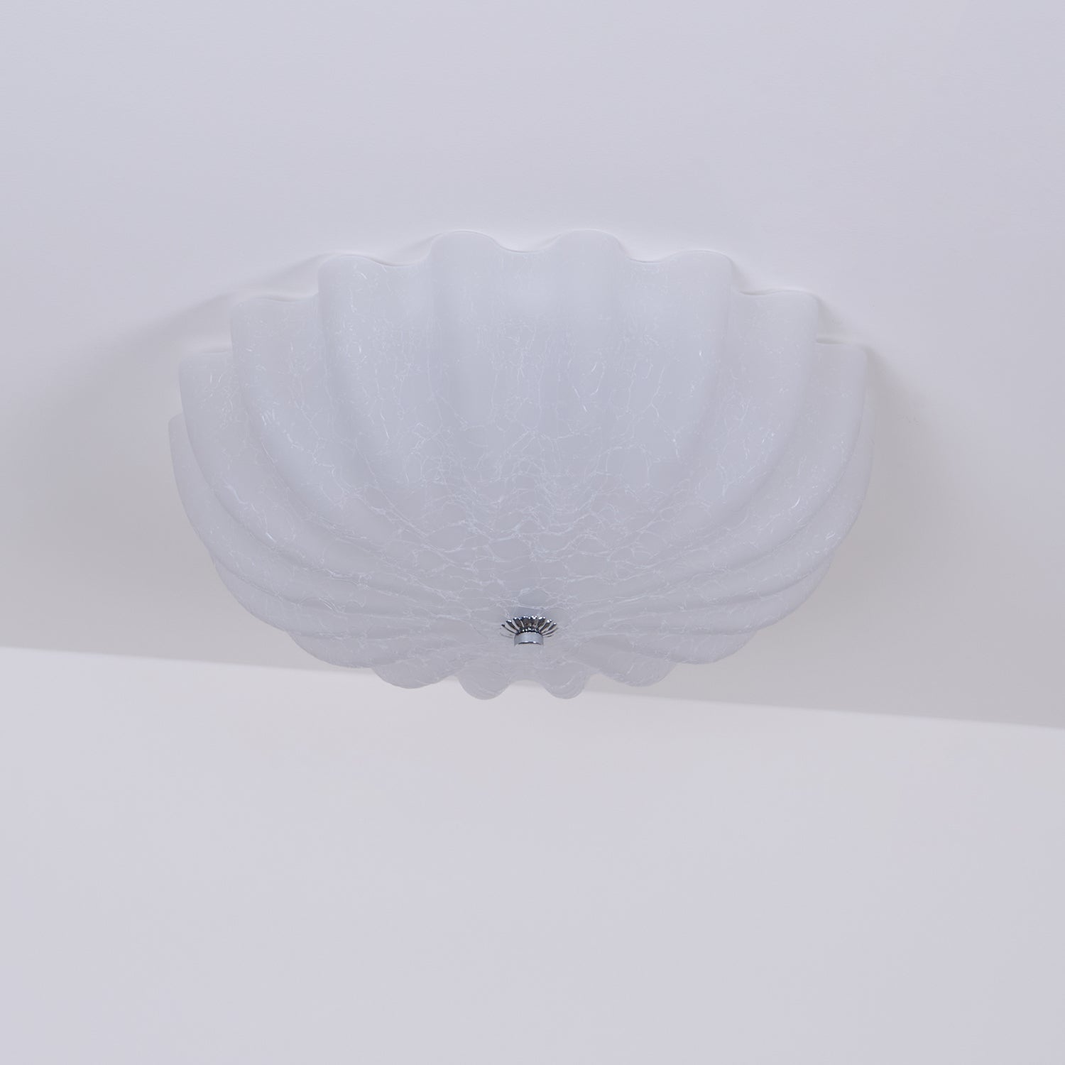 Urelis Ceiling Lamp Murano Blown Glass Shell Inspired-Neutral Decor