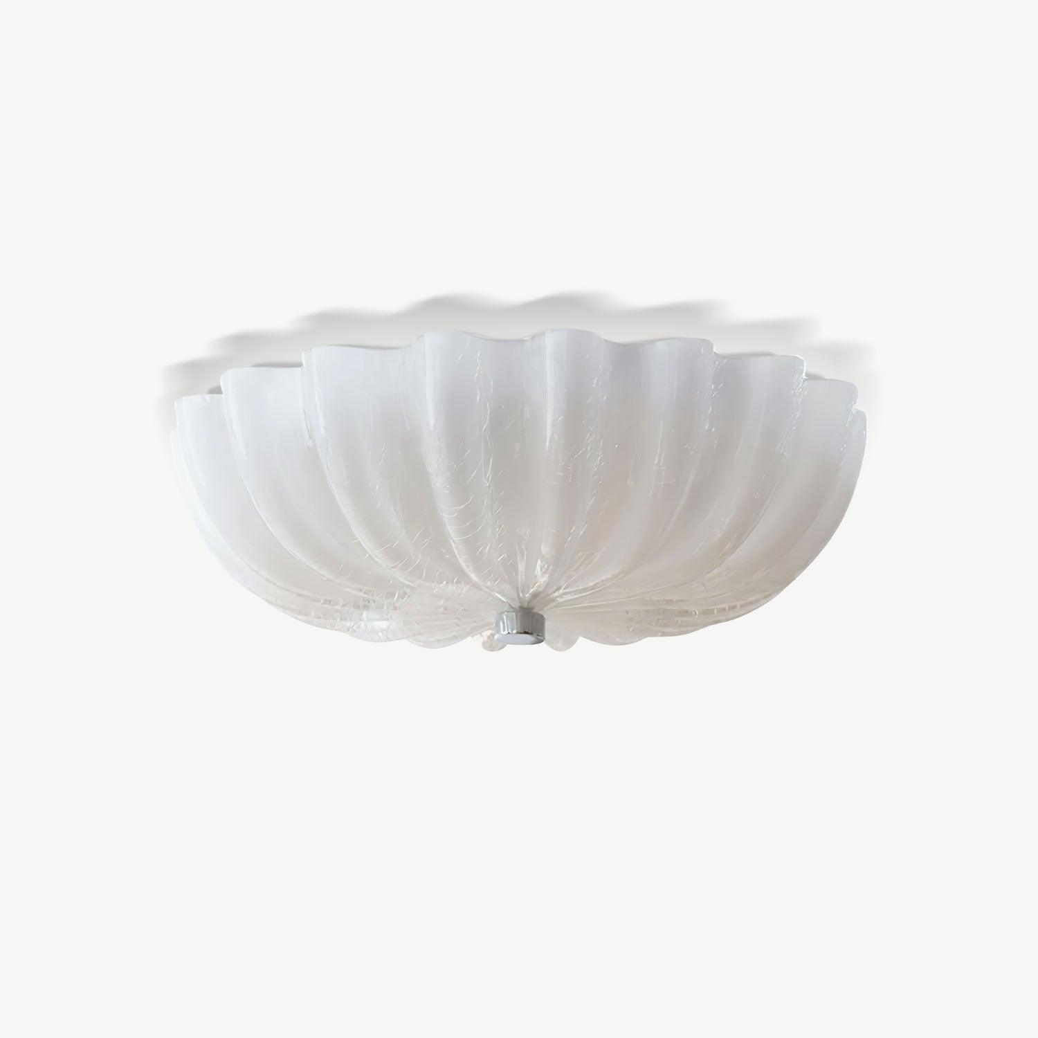 Urelis Ceiling Lamp Murano Blown Glass Shell Inspired-Neutral Decor