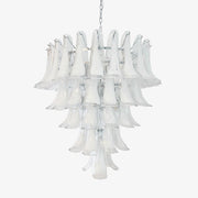 Aurora Chandelier Clear Murano Glass Petal Vintage-Neutral Decor