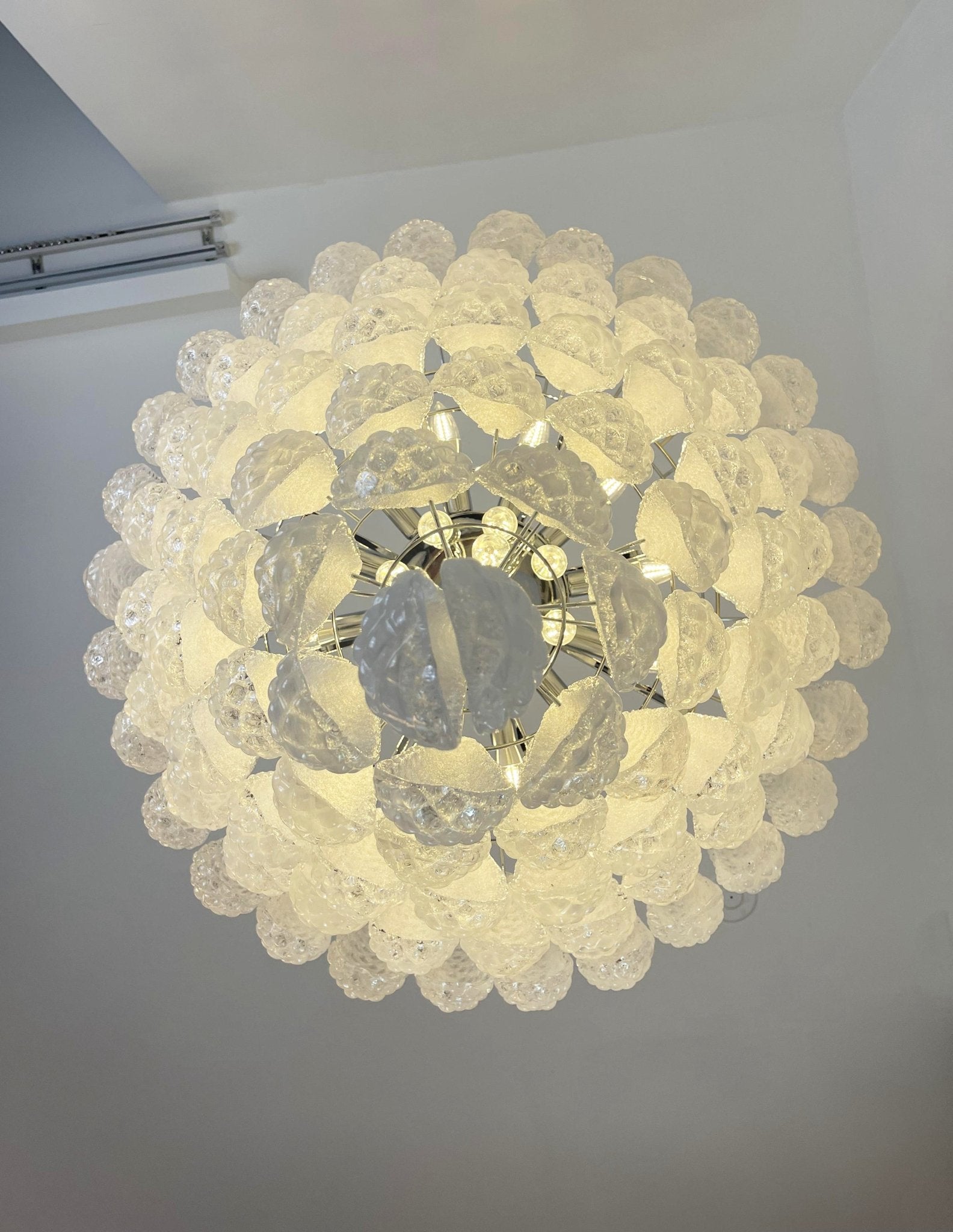 Aurora Chandelier Pinecone Murano Glass Textured Luxury-Neutral Decor