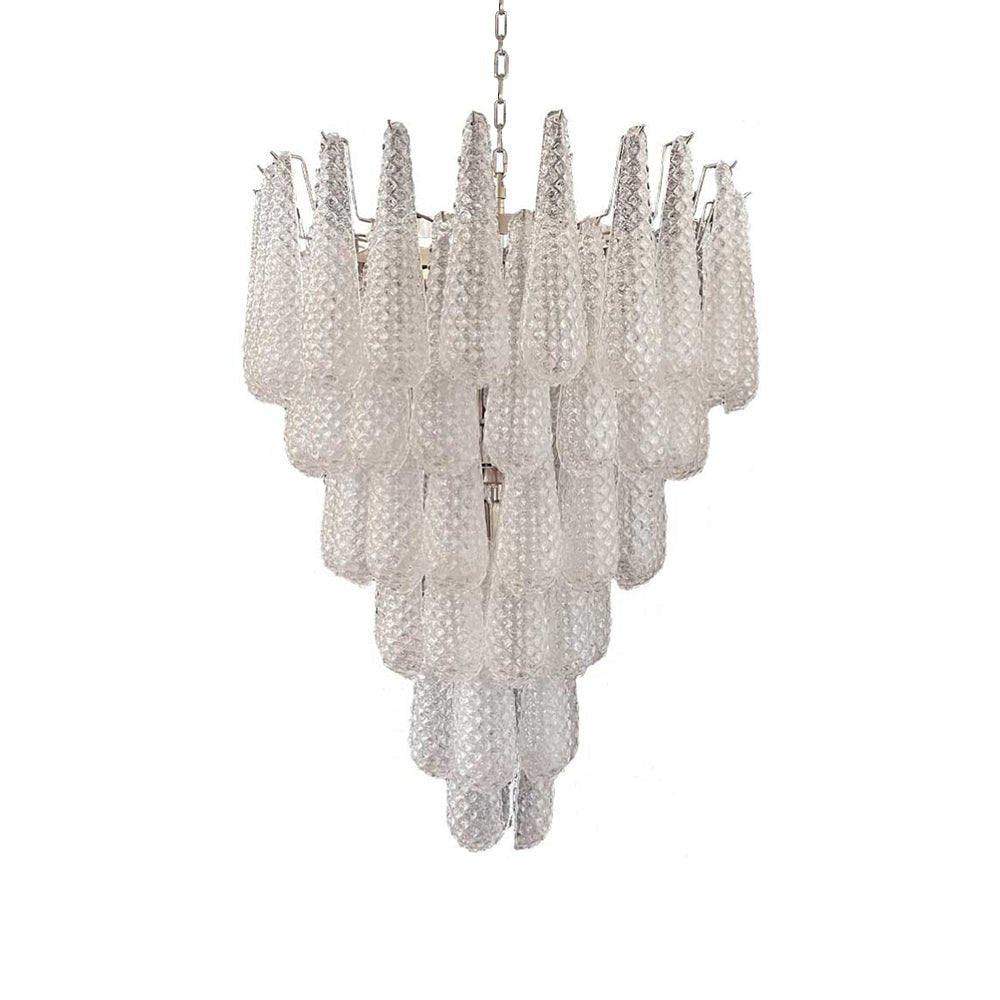 Aurora Chandelier Pinecone Murano Glass Textured Luxury-Neutral Decor