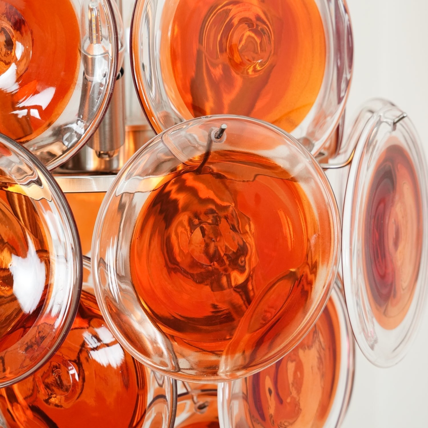 Eixor Chandelier Murano Orange Glass-Neutral Decor