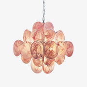 Ault Chandelier Pink Disc Layered Artistic-Neutral Decor