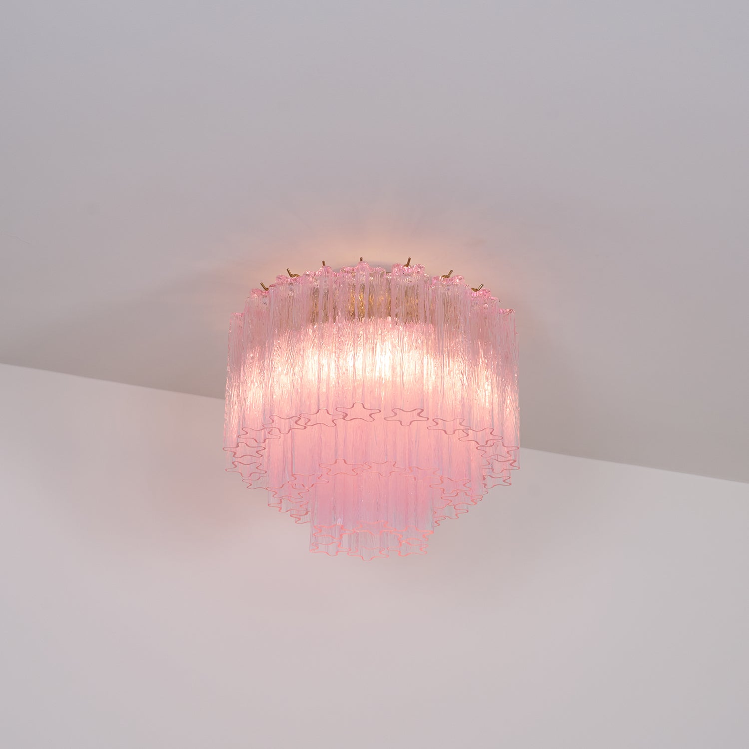 Aurora Ceiling Lamp Murano Pink Glass Vintage-Neutral Decor