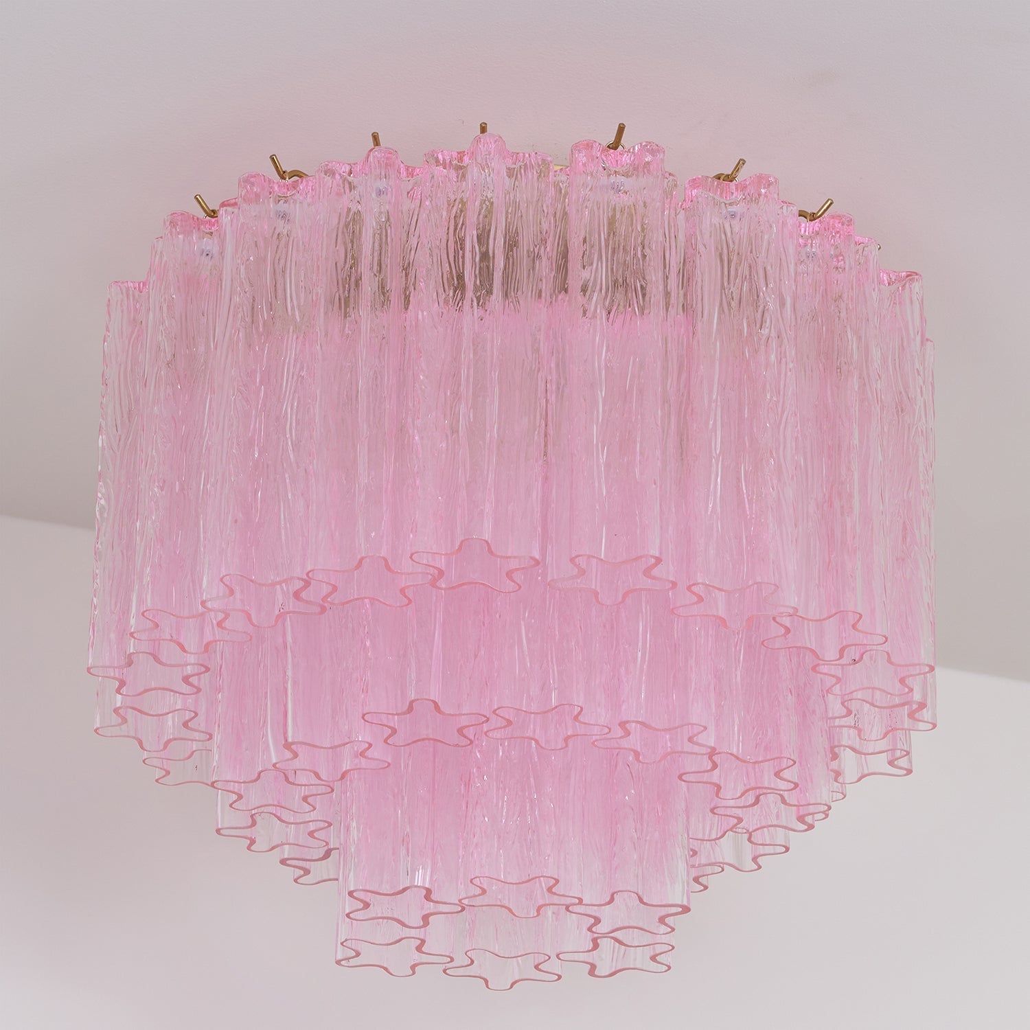 Aurora Ceiling Lamp Murano Pink Glass Vintage-Neutral Decor