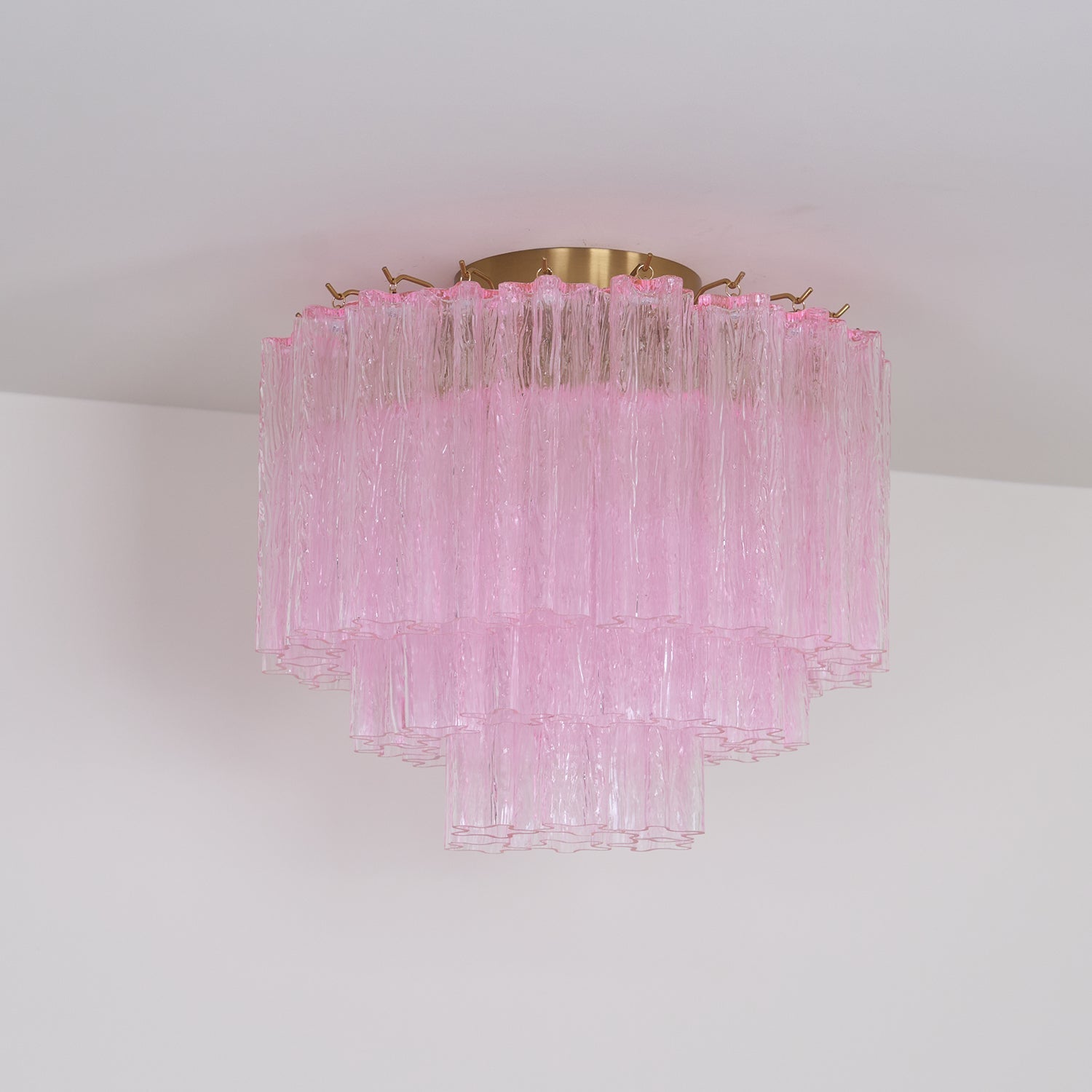 Aurora Ceiling Lamp Murano Pink Glass Vintage-Neutral Decor