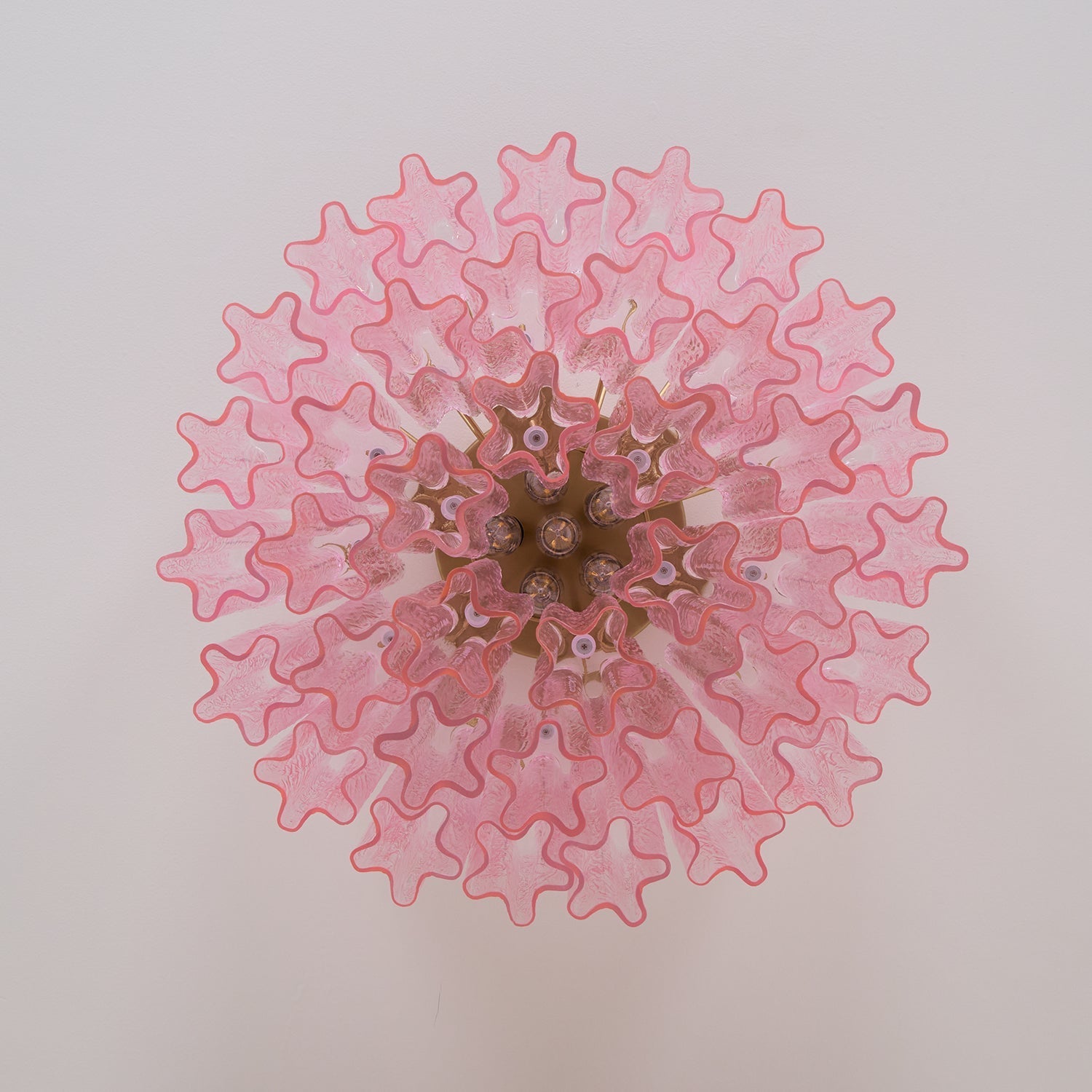 Aurora Ceiling Lamp Murano Pink Glass Vintage-Neutral Decor