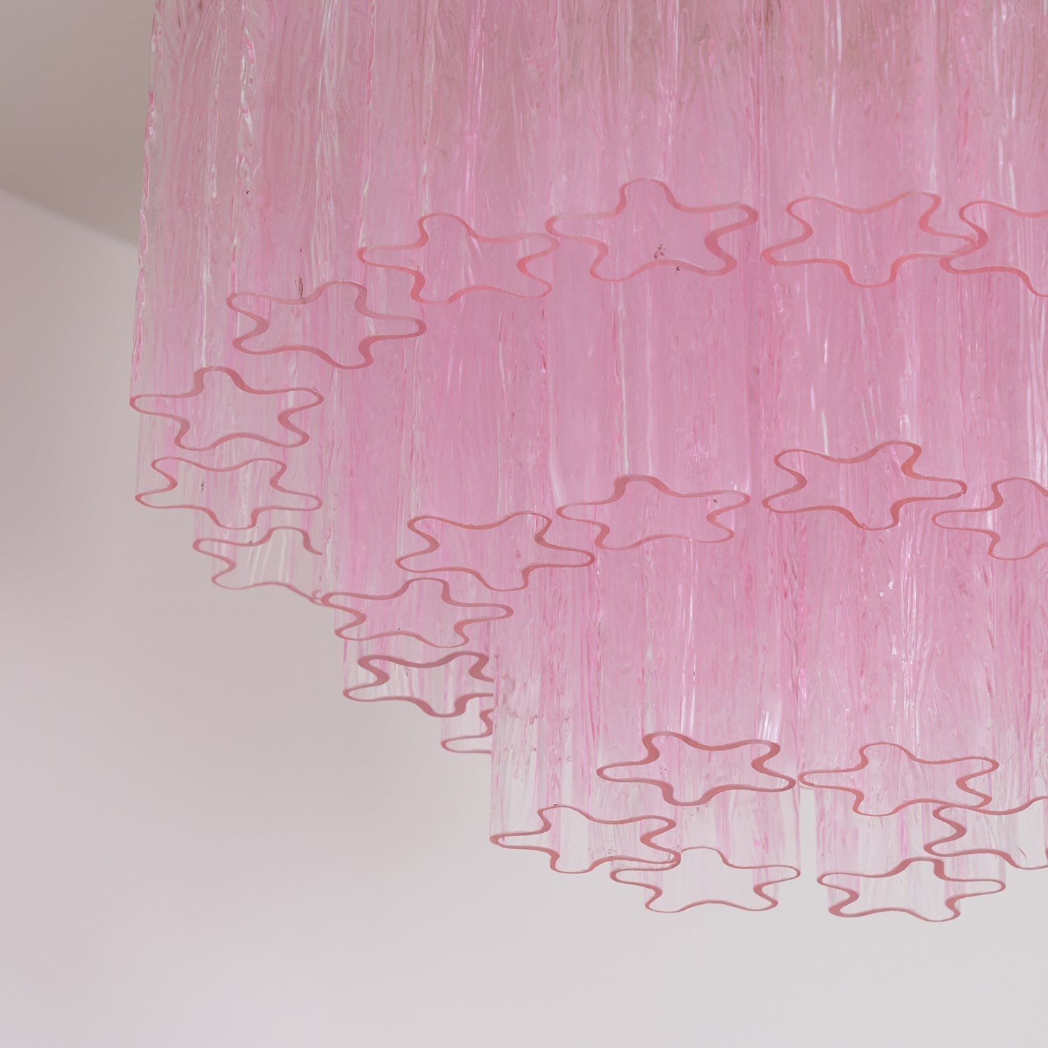 Aurora Ceiling Lamp Murano Pink Glass Vintage-Neutral Decor