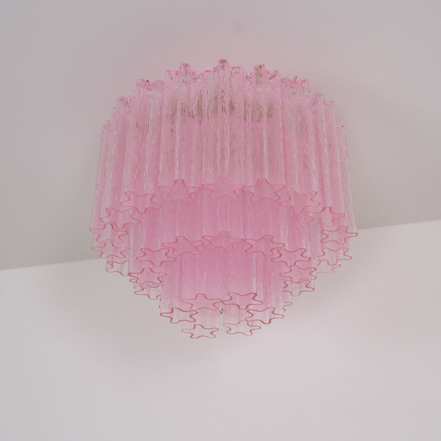 Aurora Ceiling Lamp Murano Pink Glass Vintage-Neutral Decor