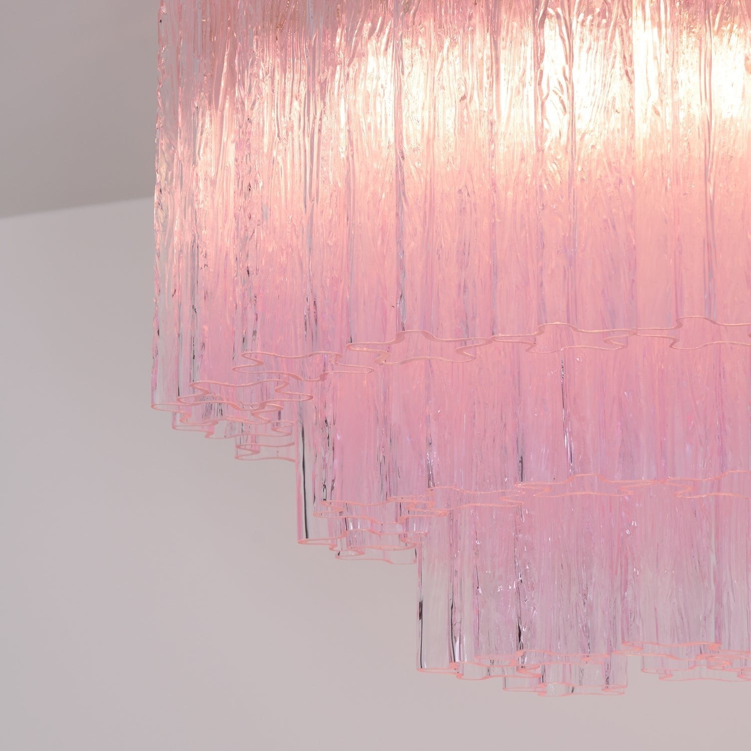 Aurora Ceiling Lamp Murano Pink Glass Vintage-Neutral Decor