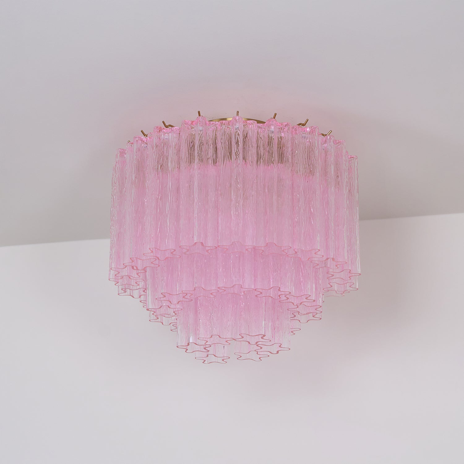 Aurora Ceiling Lamp Murano Pink Glass Vintage-Neutral Decor