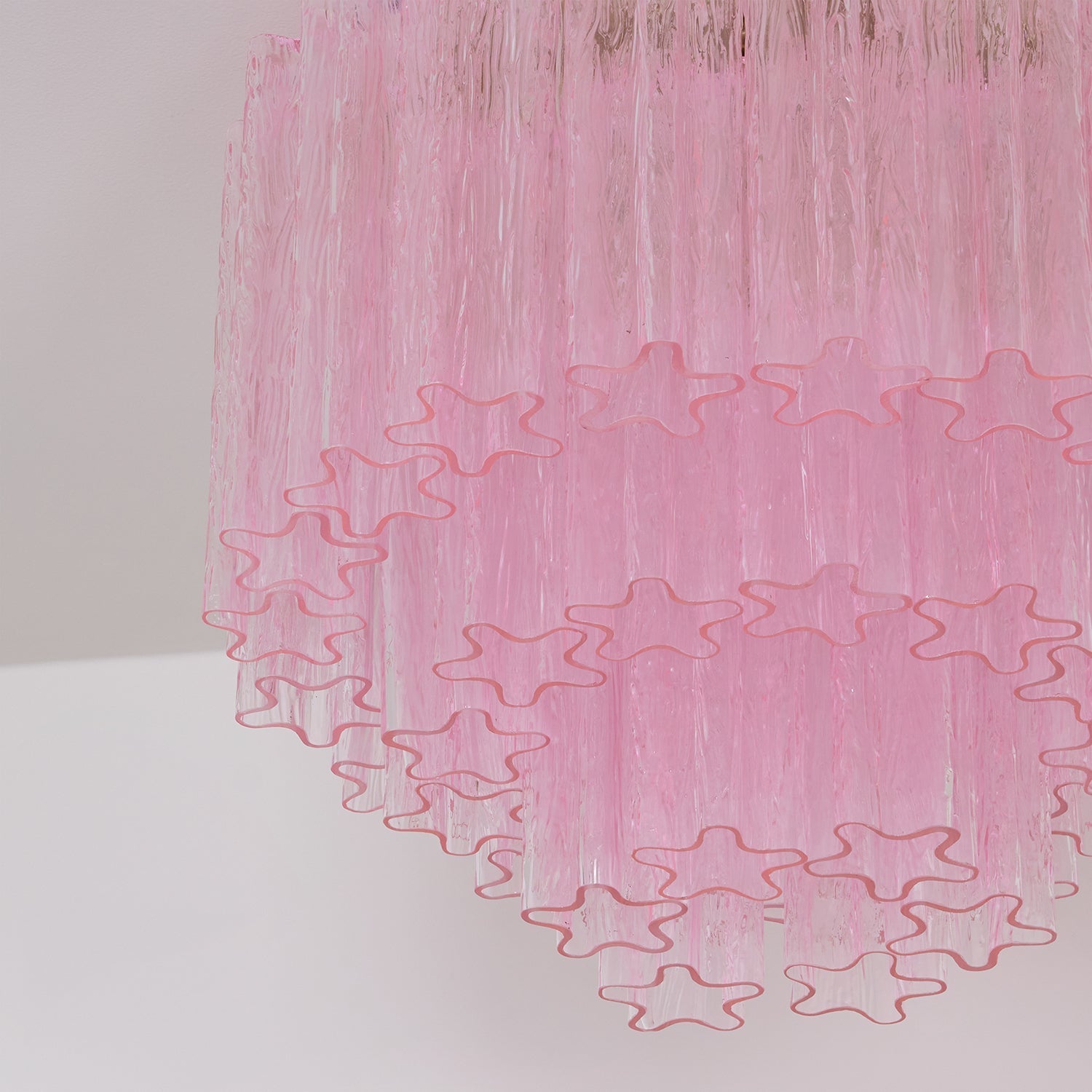 Aurora Ceiling Lamp Murano Pink Glass Vintage-Neutral Decor