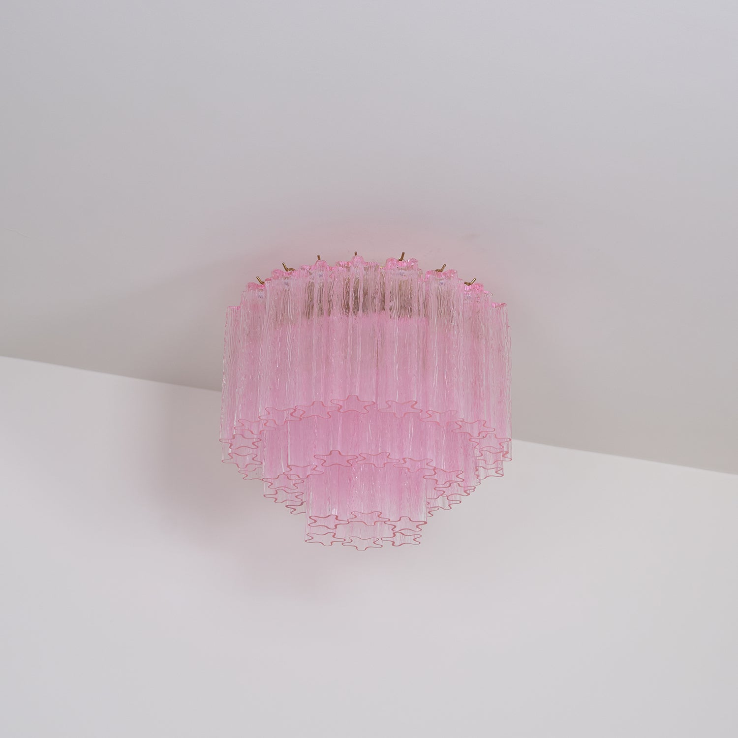 Aurora Ceiling Lamp Murano Pink Glass Vintage-Neutral Decor