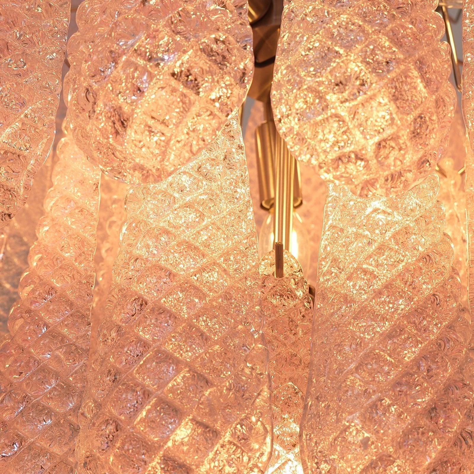 Aurora Chandelier Pink Dewdrop Cascading Romantic-Neutral Decor