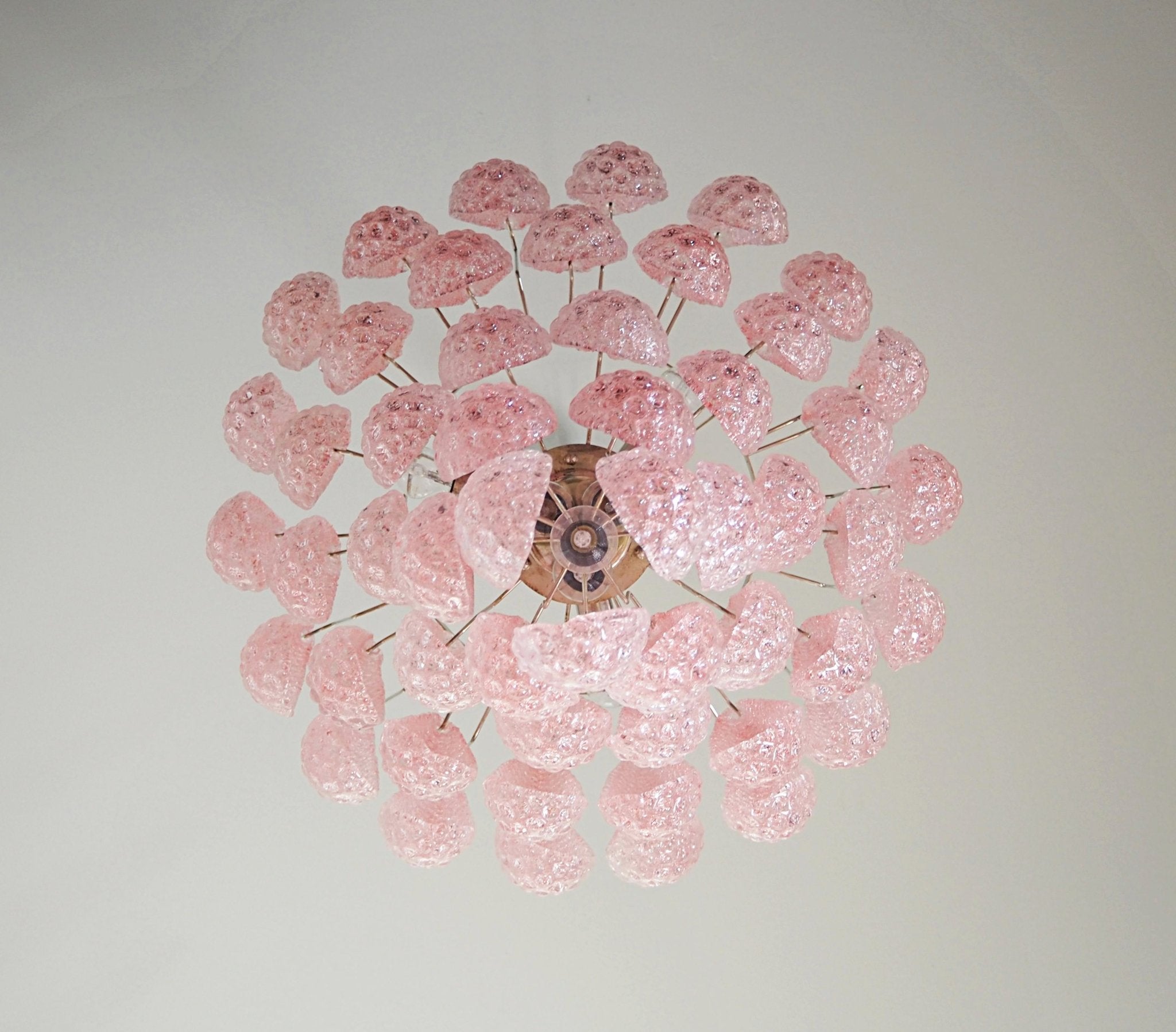 Aurora Chandelier Pink Dewdrop Cascading Romantic-Neutral Decor
