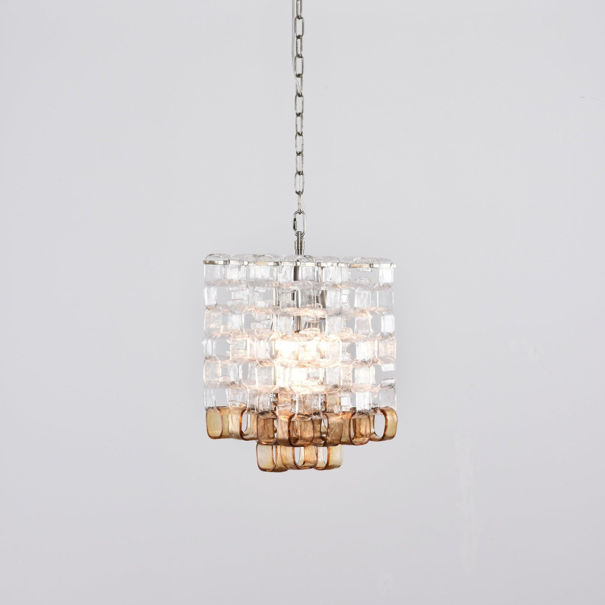 Orielis Chandelier Murano Glass Interlocking Geometric-Neutral Decor