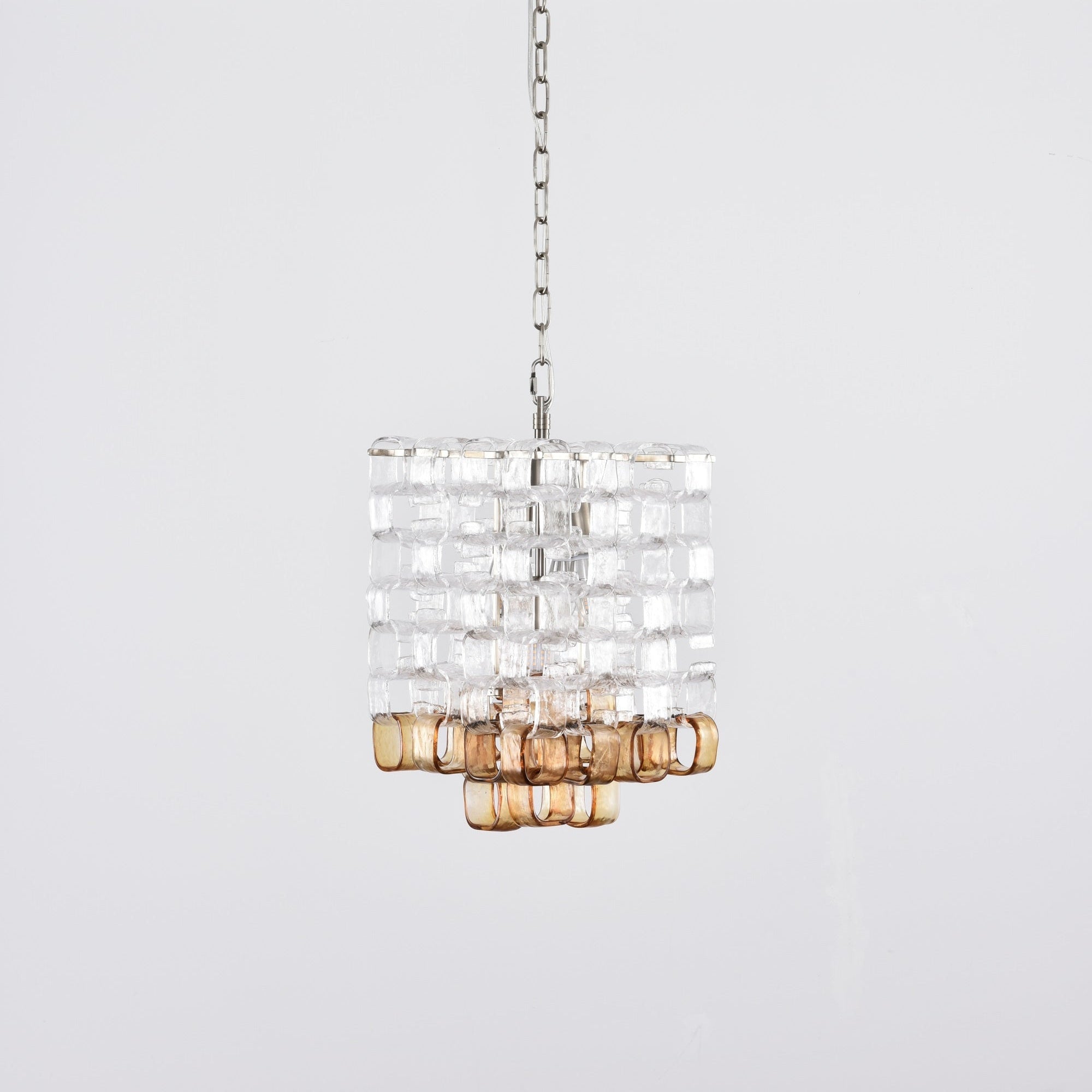 Orielis Chandelier Murano Glass Interlocking Geometric-Neutral Decor