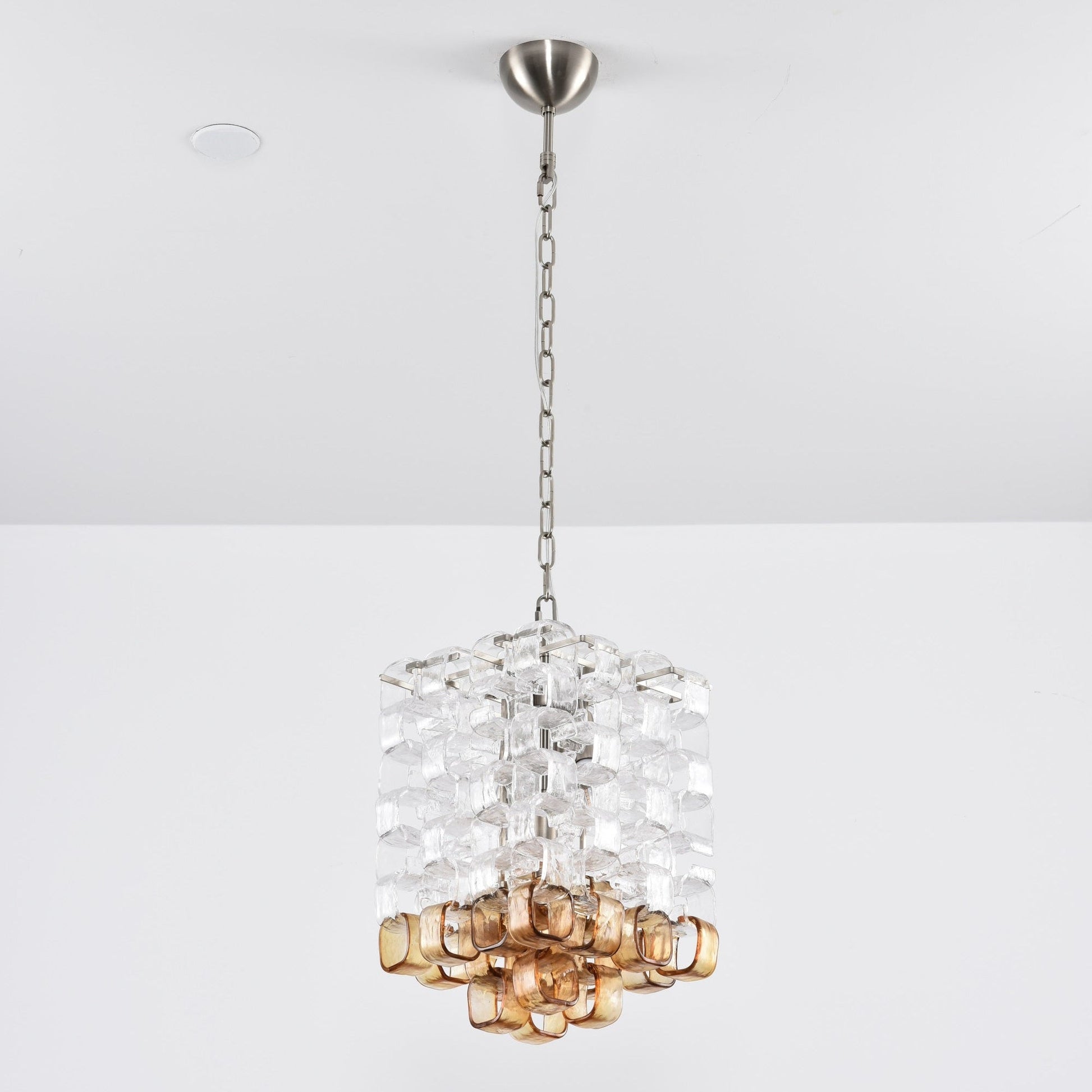 Orielis Chandelier Murano Glass Interlocking Geometric-Neutral Decor