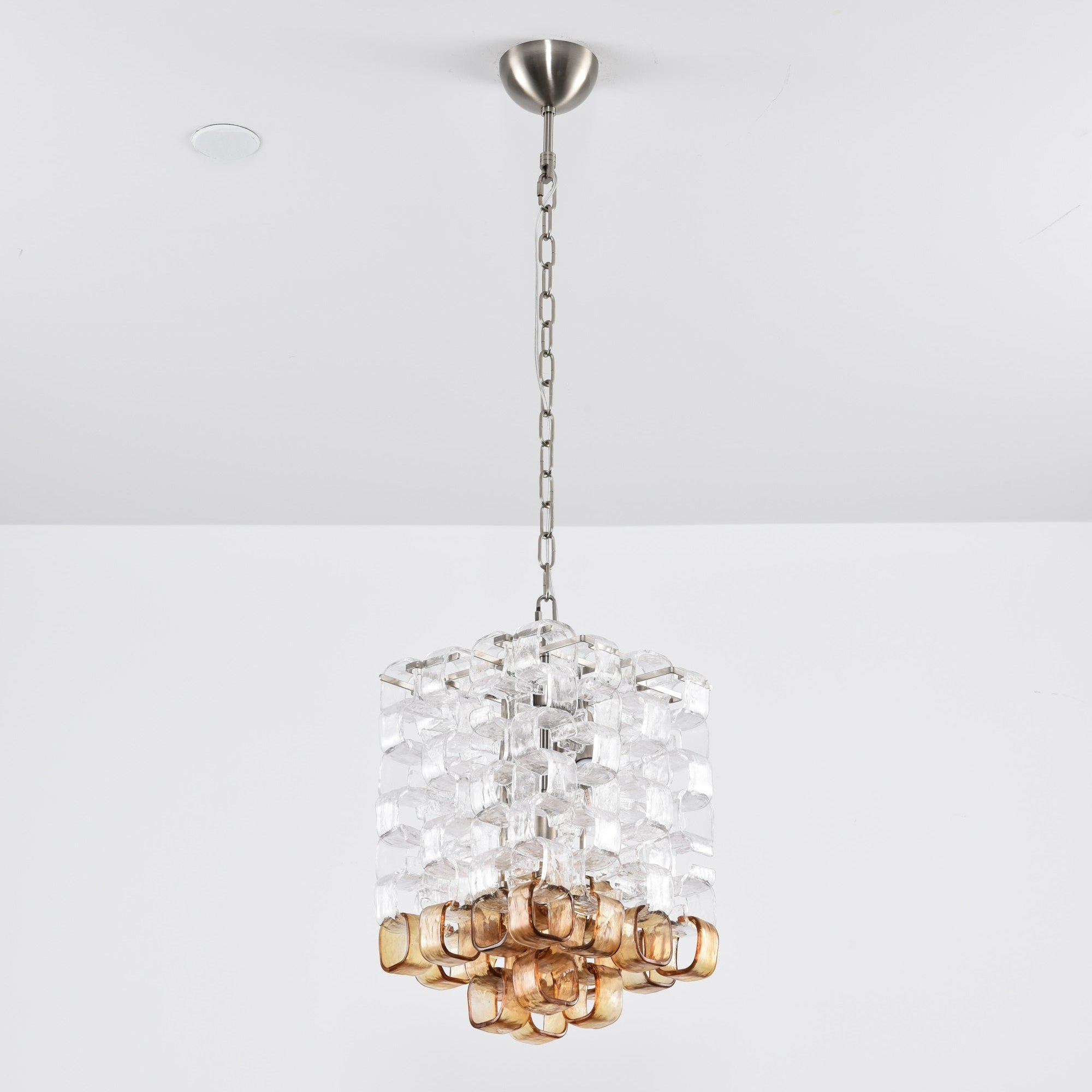 Orielis Chandelier Murano Glass Interlocking Geometric-Neutral Decor