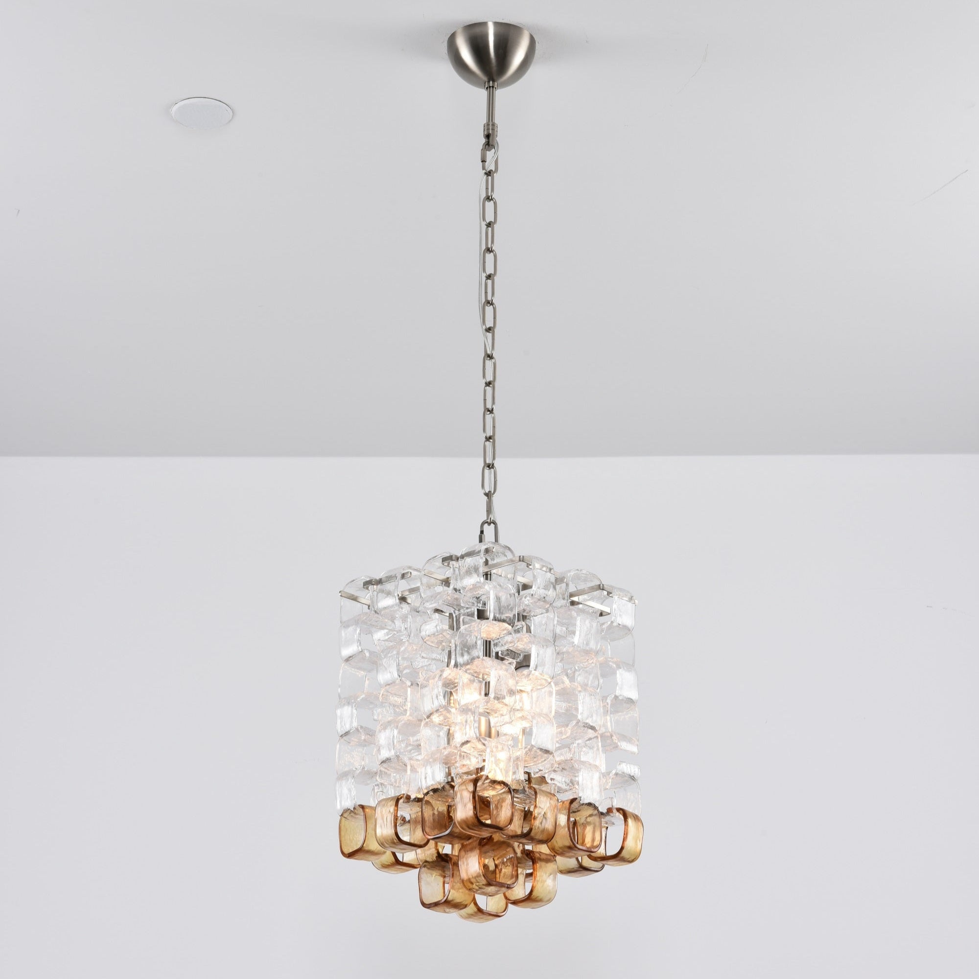 Orielis Chandelier Murano Glass Interlocking Geometric-Neutral Decor