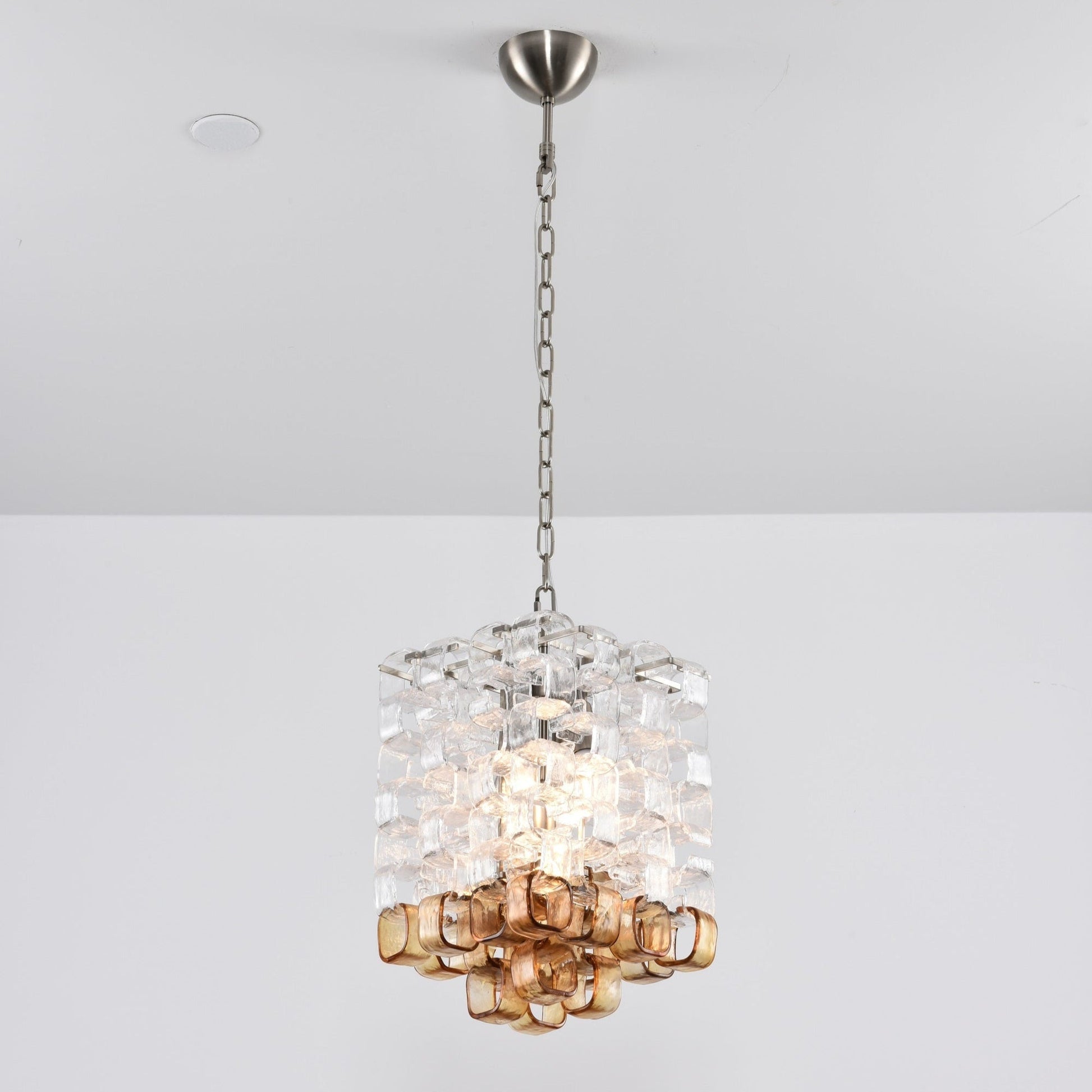 Orielis Chandelier Murano Glass Interlocking Geometric-Neutral Decor