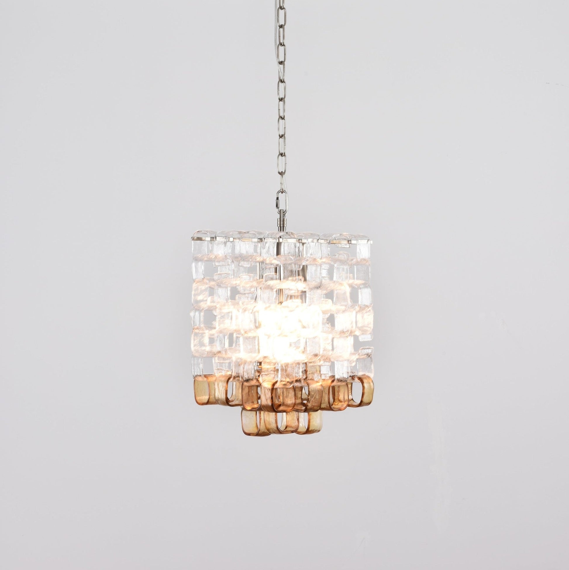 Orielis Chandelier Murano Glass Interlocking Geometric-Neutral Decor