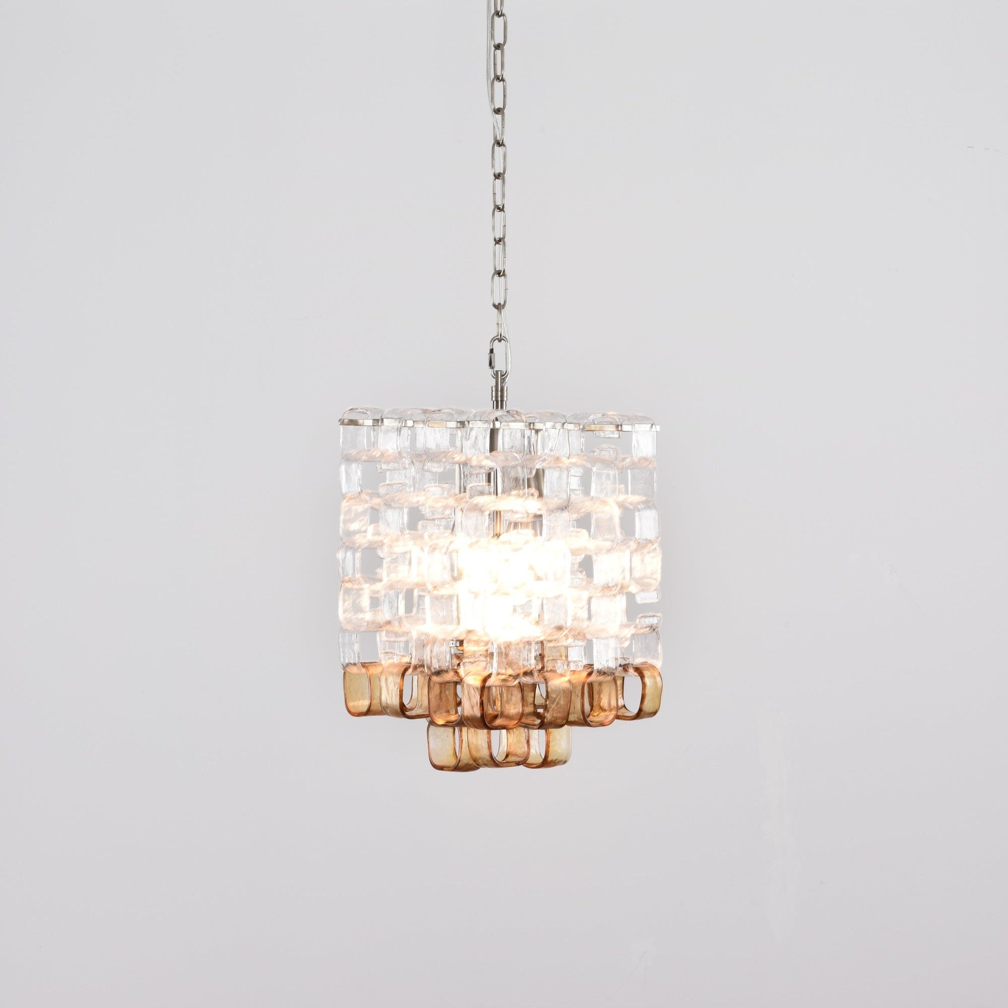 Orielis Chandelier Murano Glass Interlocking Geometric-Neutral Decor