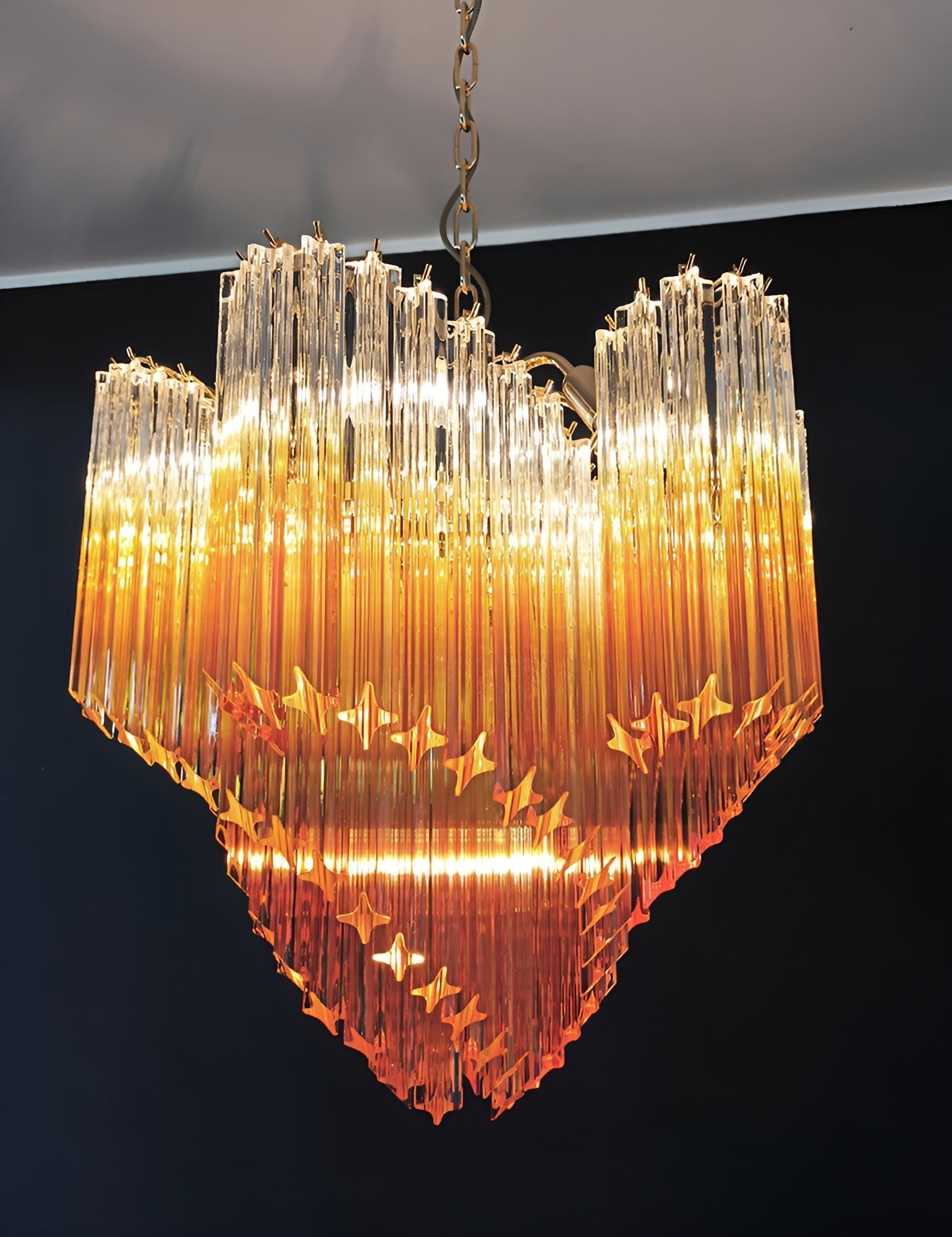 Evmararae Gradient Glass Chandelier-Neutral Decor