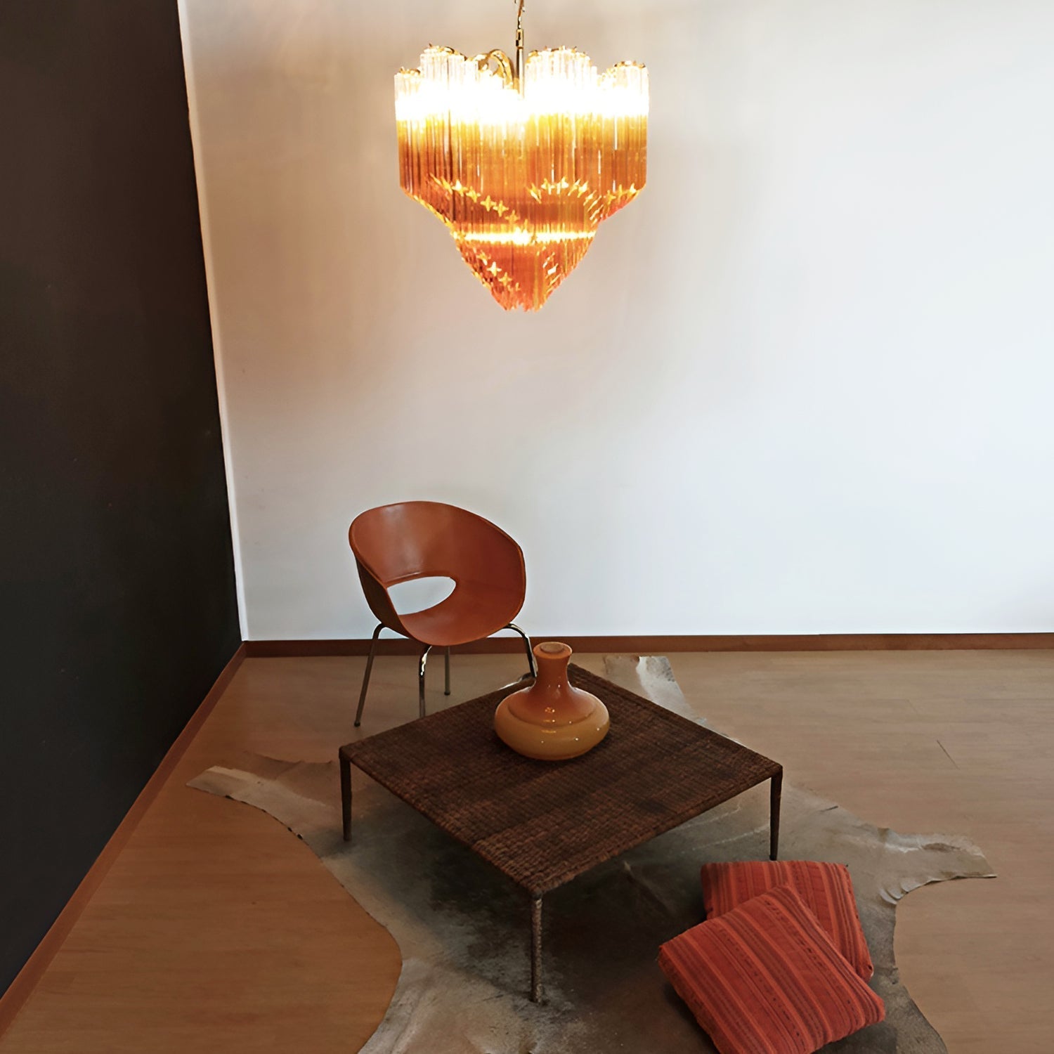 Evmararae Gradient Glass Chandelier-Neutral Decor