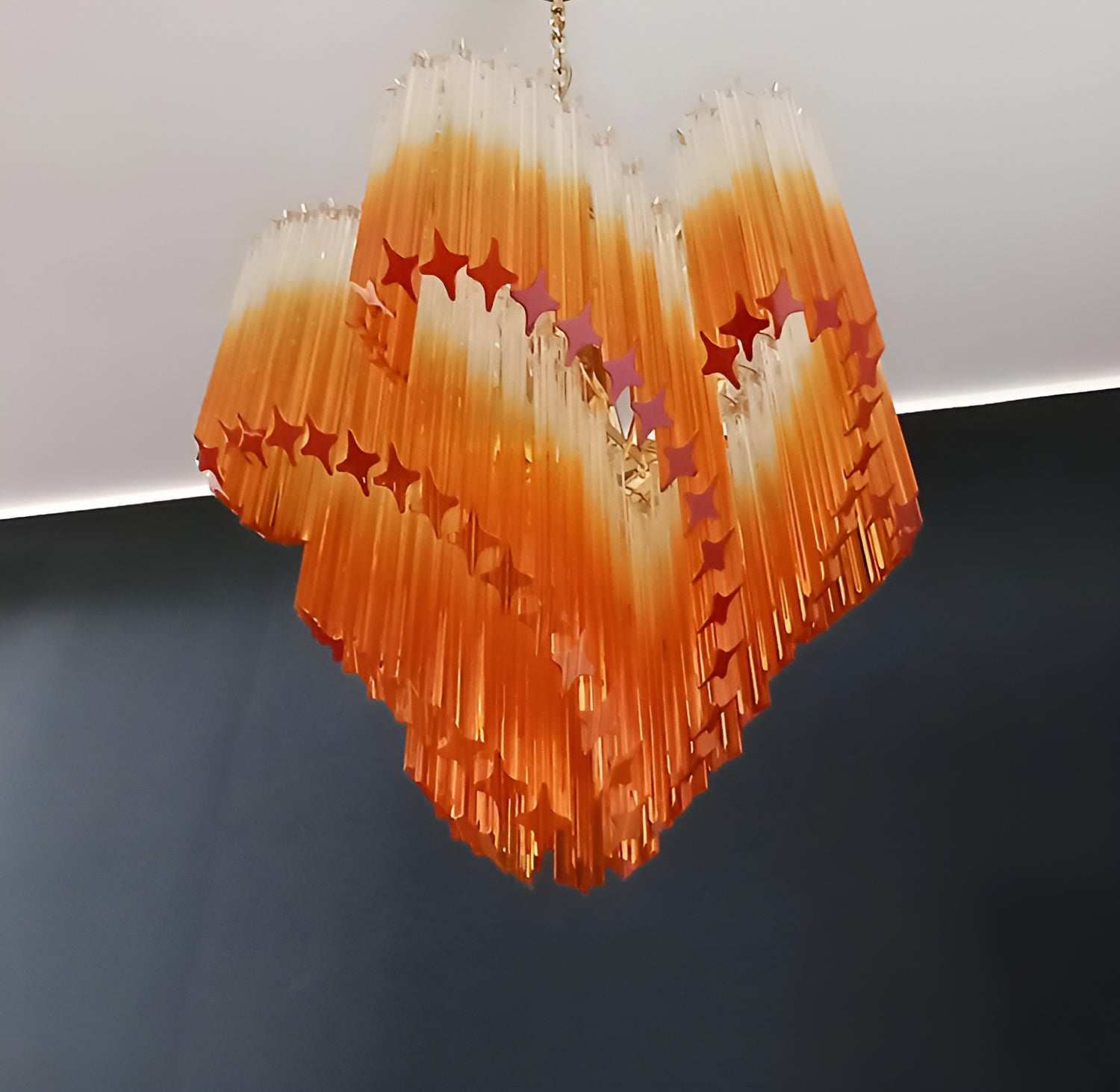 Evmararae Gradient Glass Chandelier-Neutral Decor