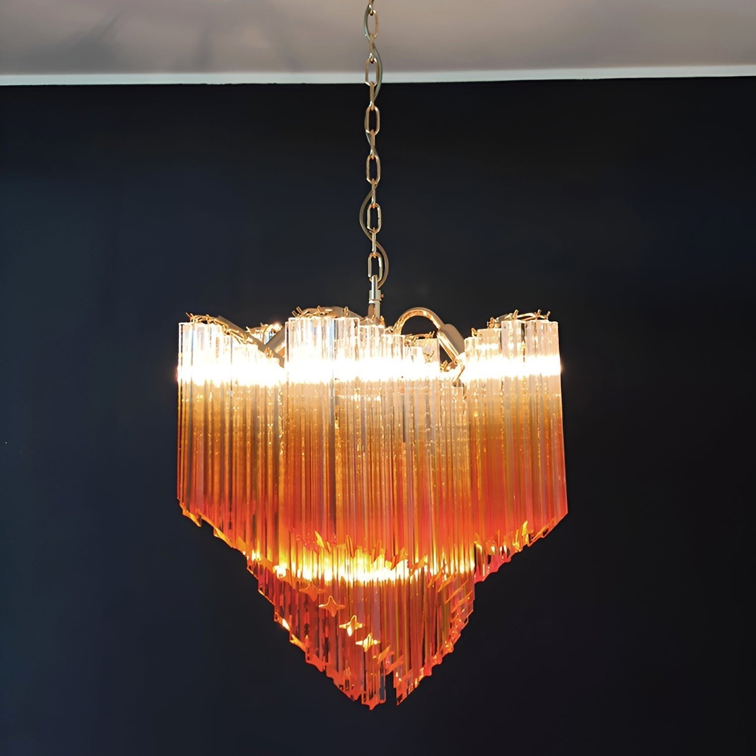 Evmararae Gradient Glass Chandelier-Neutral Decor