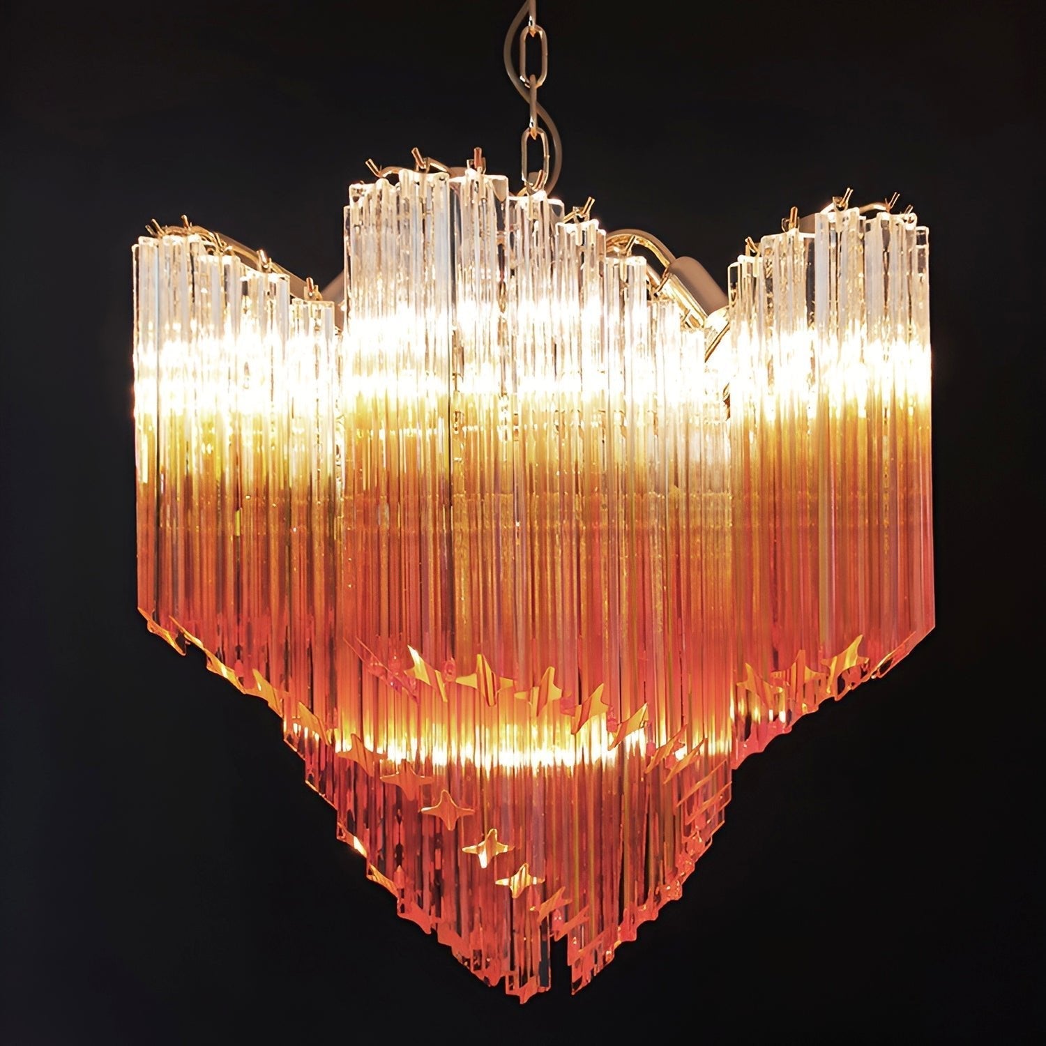 Evmararae Gradient Glass Chandelier-Neutral Decor
