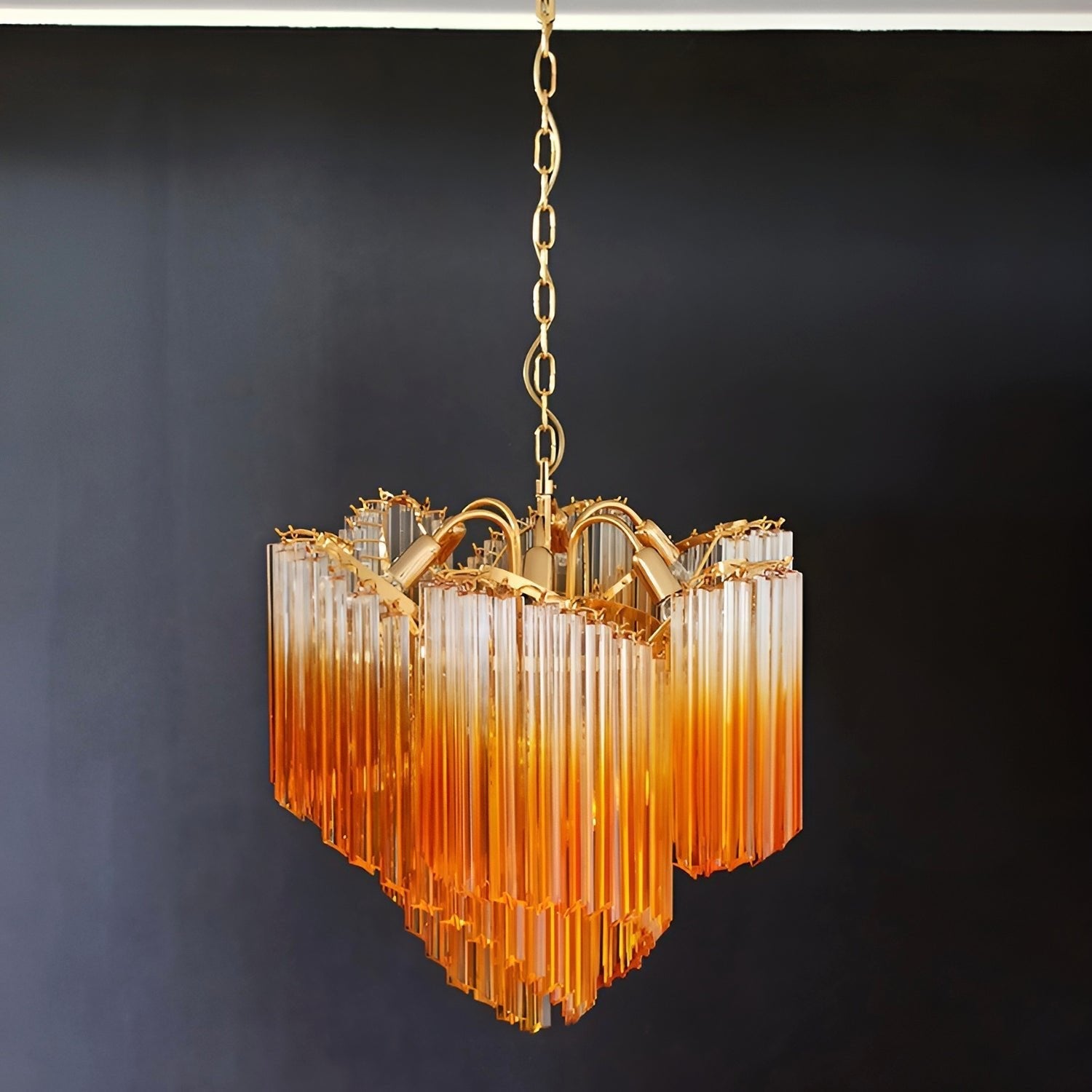 Evmararae Gradient Glass Chandelier-Neutral Decor
