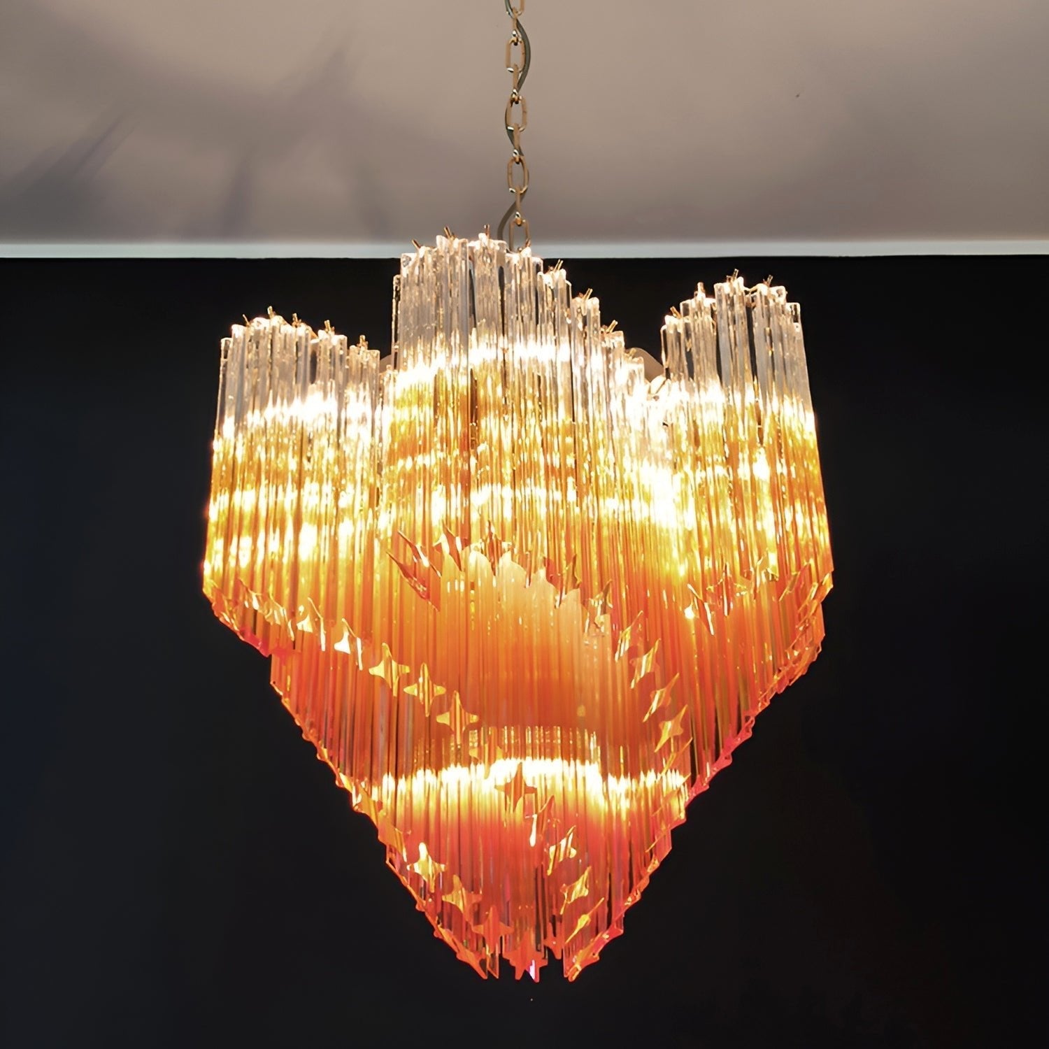 Evmararae Gradient Glass Chandelier-Neutral Decor
