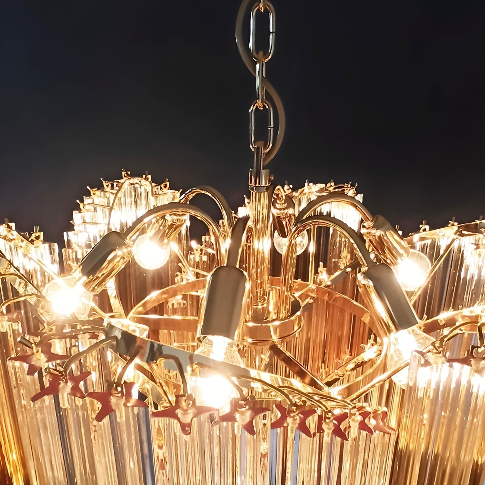 Evmararae Gradient Glass Chandelier-Neutral Decor