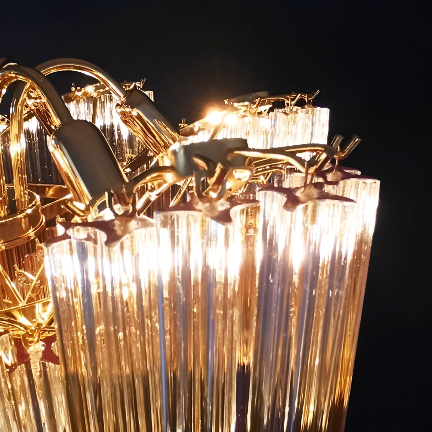 Evmararae Gradient Glass Chandelier-Neutral Decor