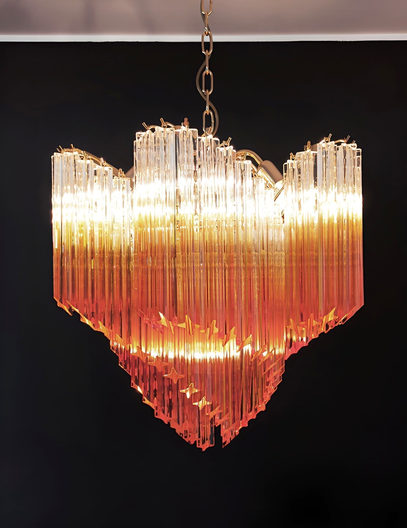 Evmararae Gradient Glass Chandelier-Neutral Decor