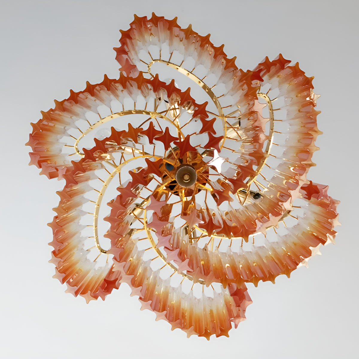 Evmararae Gradient Glass Chandelier-Neutral Decor