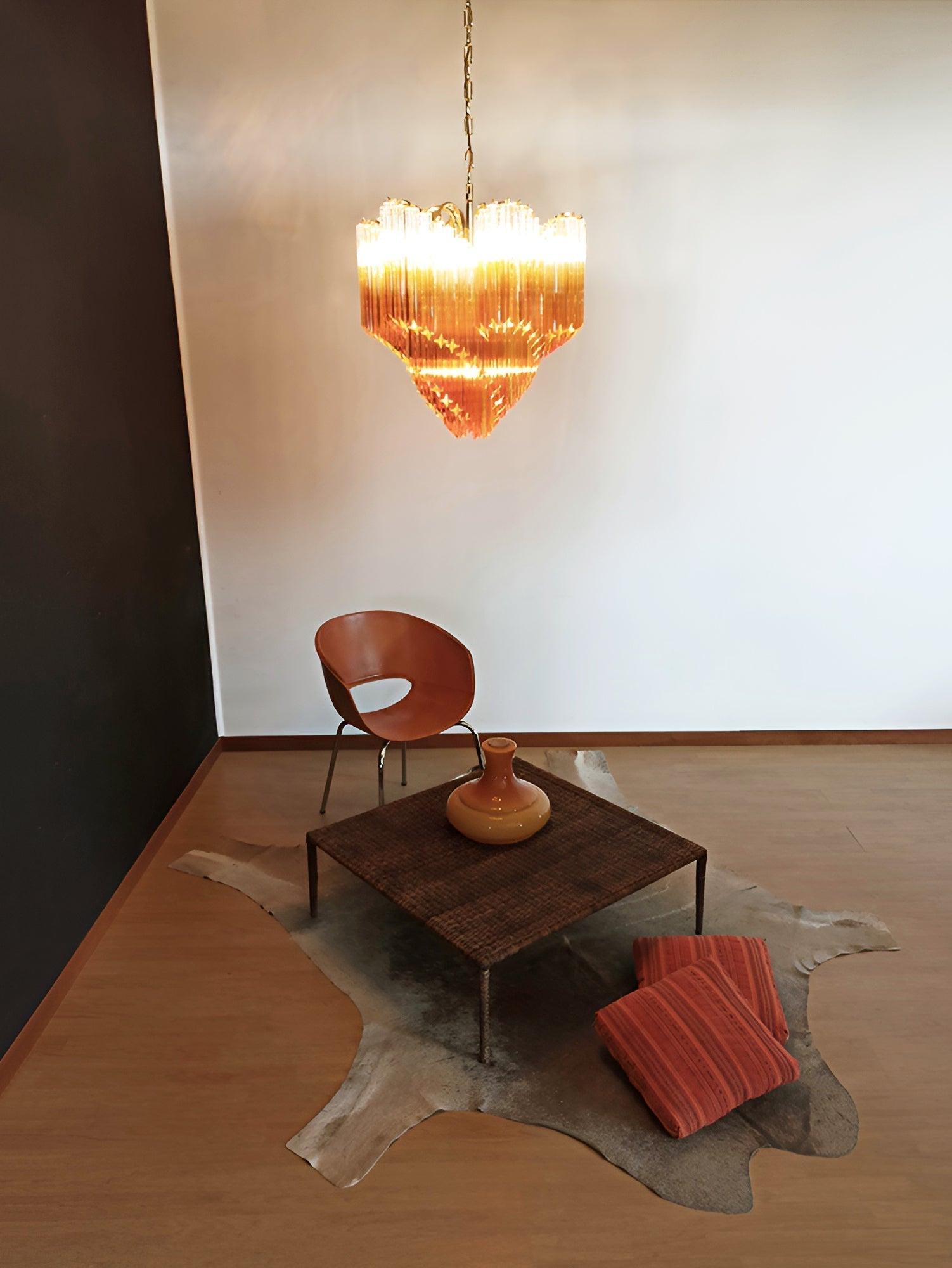 Evmararae Gradient Glass Chandelier-Neutral Decor